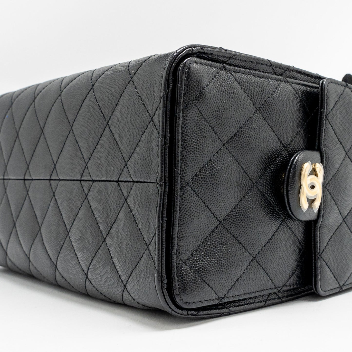 Chanel Small 25 Handbag Grained Calfskin Black GHW (Microchip)