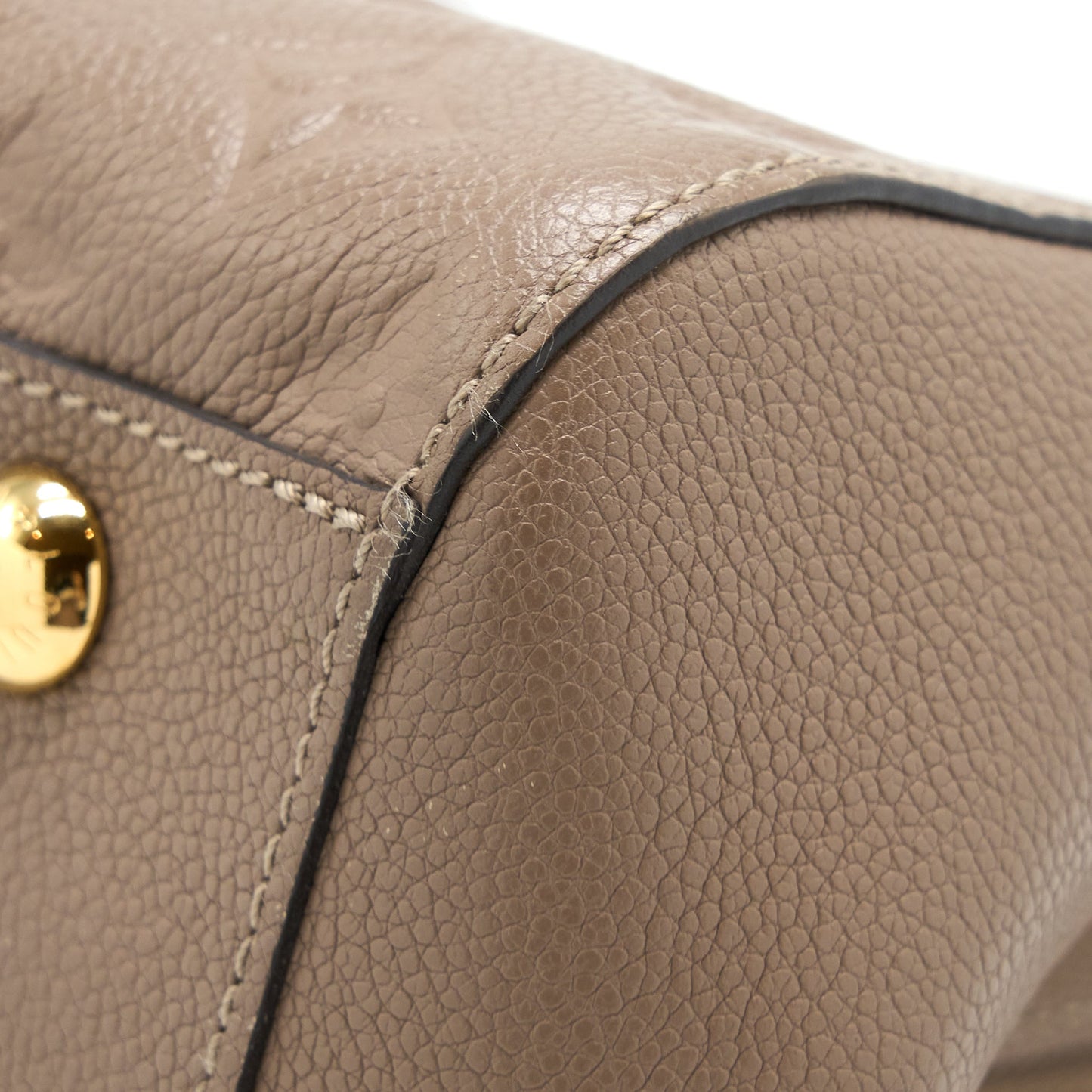 Louis Vuitton Montaigne MM Monogram Empreinte Dark Beige GHW