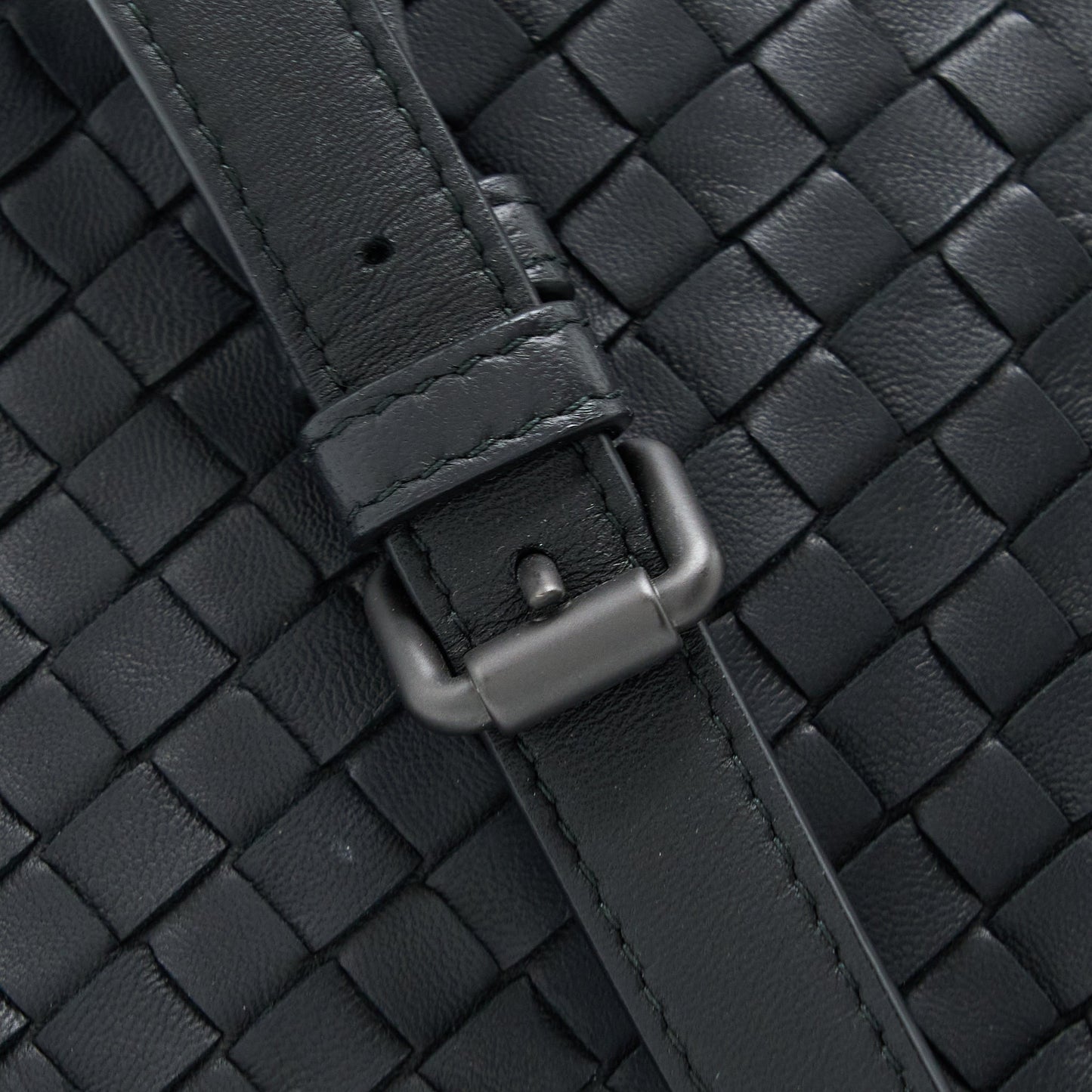 Bottega Veneta Intrecciato Flap Bag Black