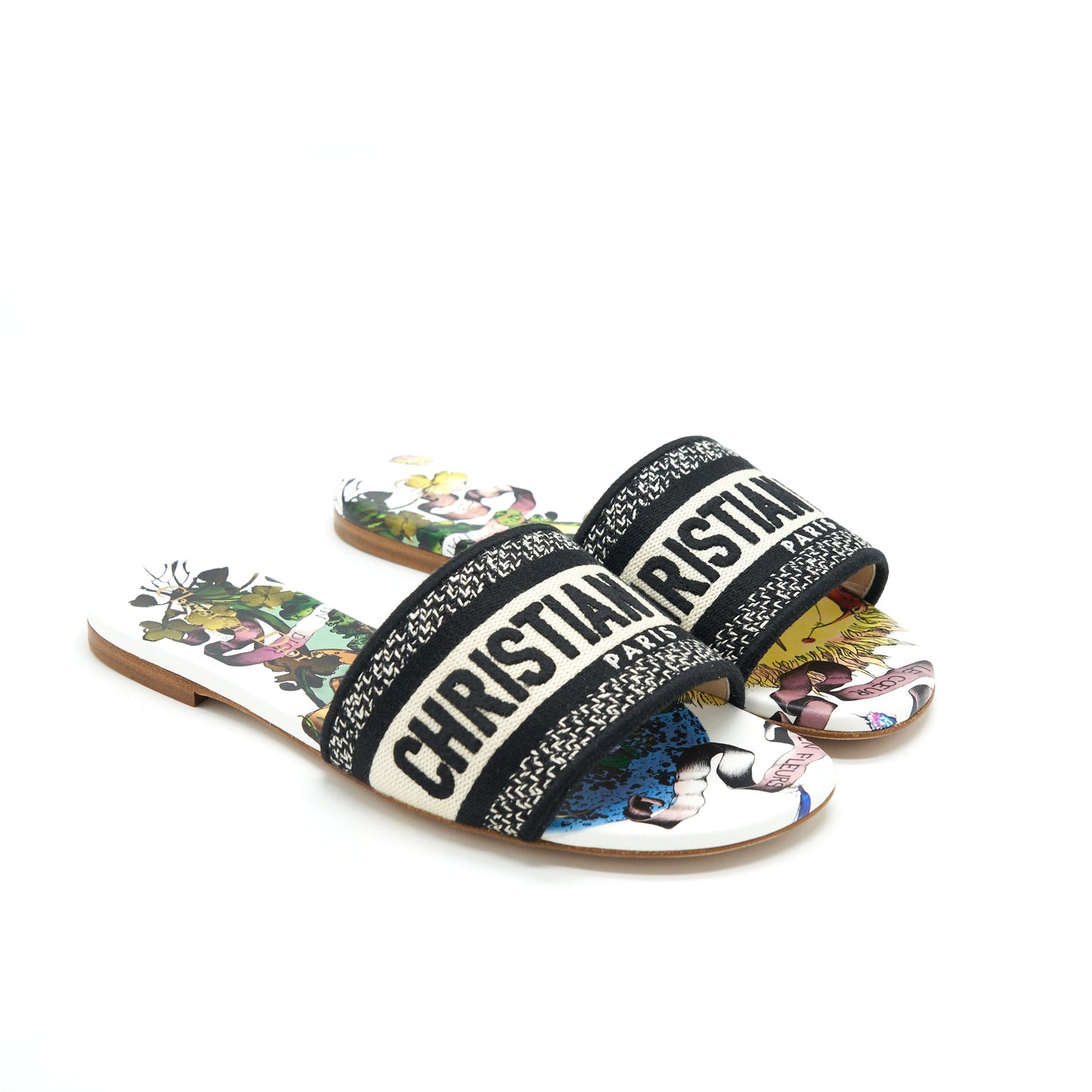 Luxury Dior Size 36.5 Dway Slide Multicolour
