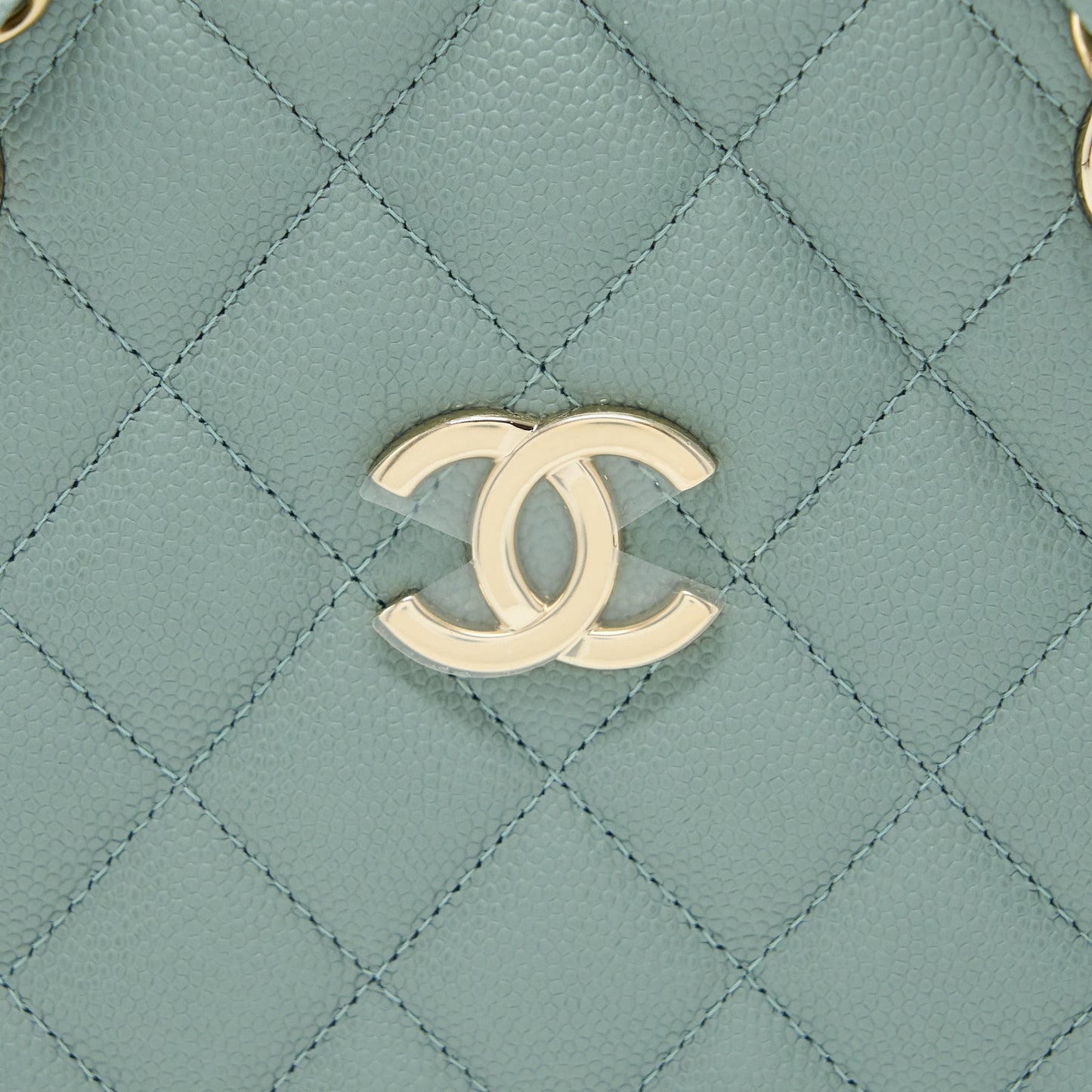 Chanel 23C Mini Bucket Caviar Light Grey LGHW (Microchip)