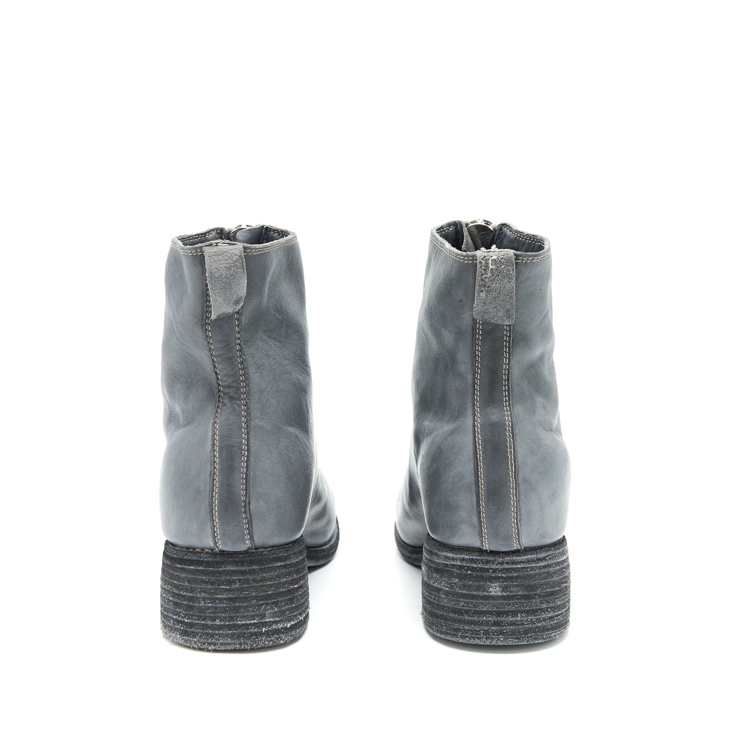Guidi Size37 PL1 Front Zipper Ankle Boots Grey