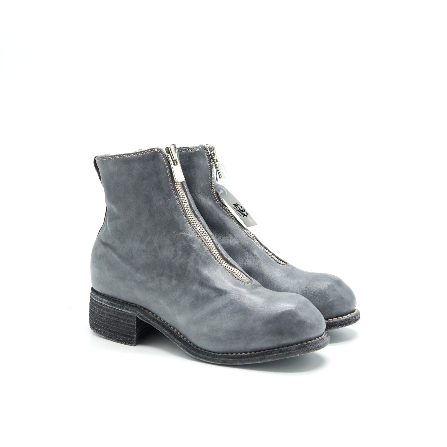 Guidi Size37 PL1 Front Zipper Ankle Boots Grey