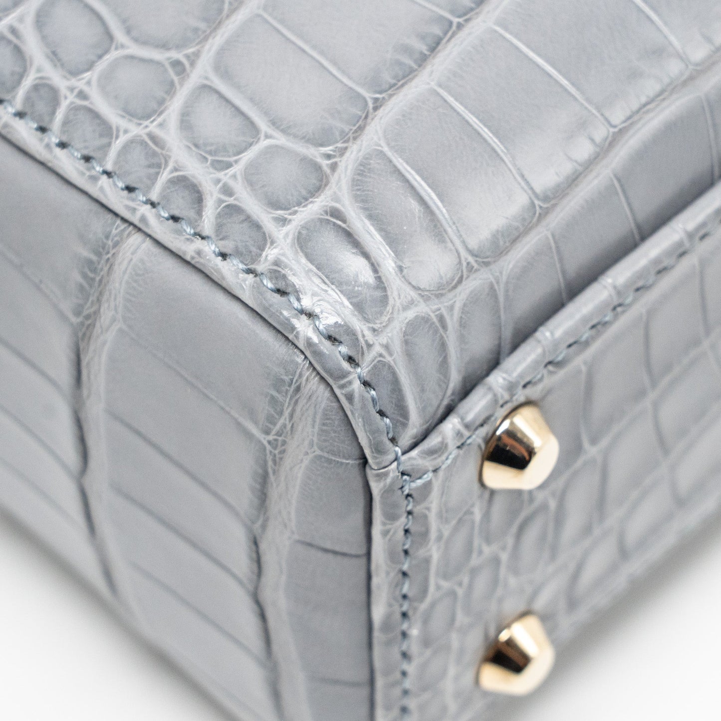 Dior Mini Lady Dior alligator mississippiensis grey LGHW