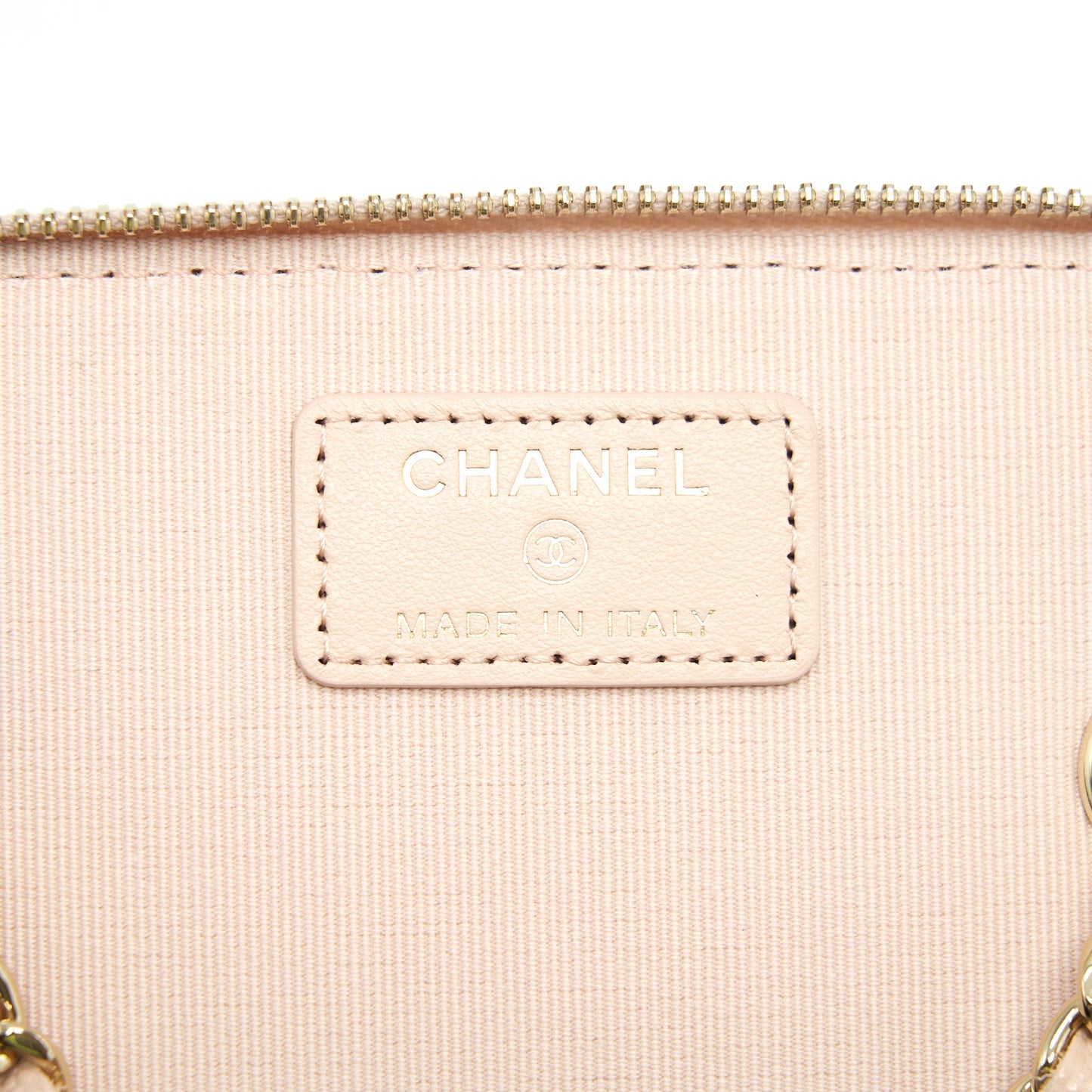 Chanel 22C Long Vanity With Chain Caviar Beige LGHW
