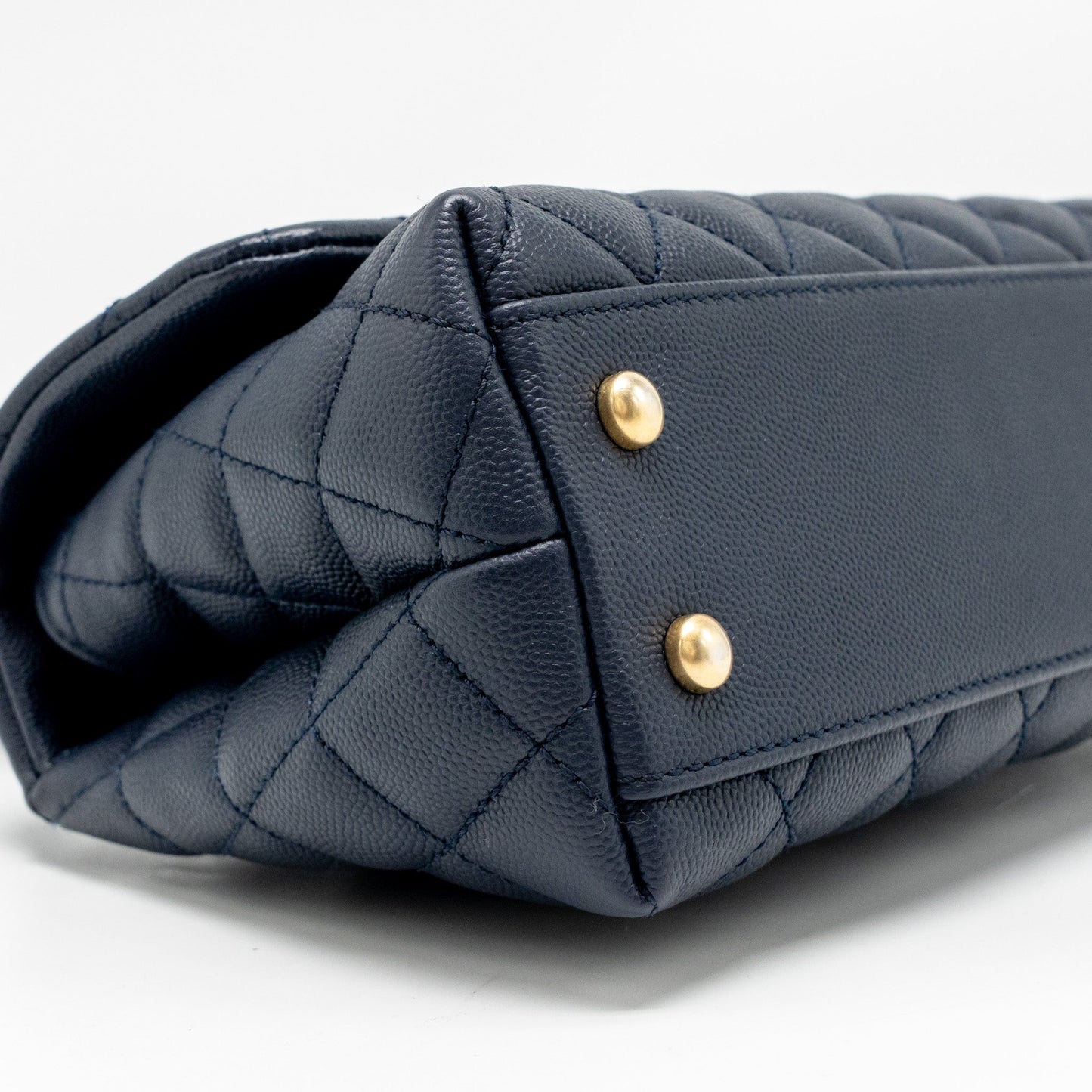Chanel Small Coco Handle Caviar Navy GHW