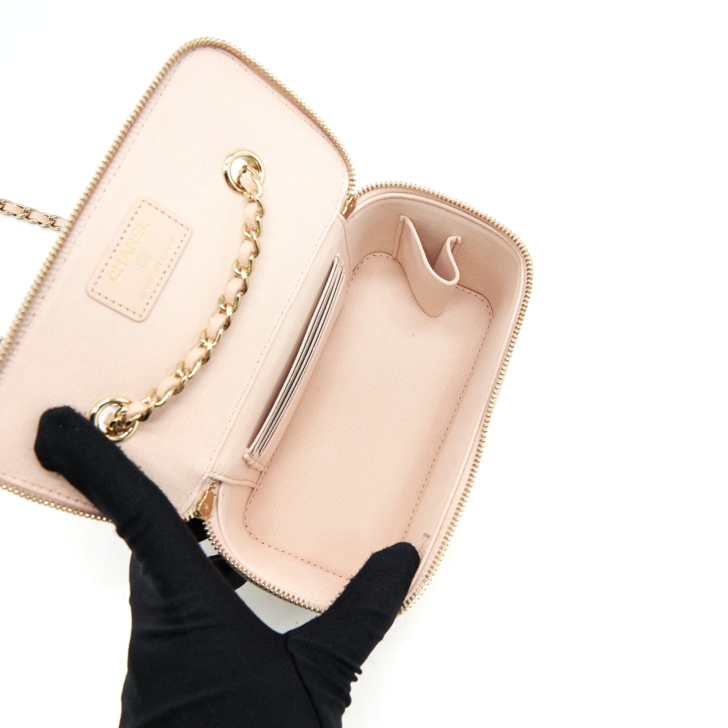 Chanel 22C Long Vanity With Chain Caviar Beige LGHW