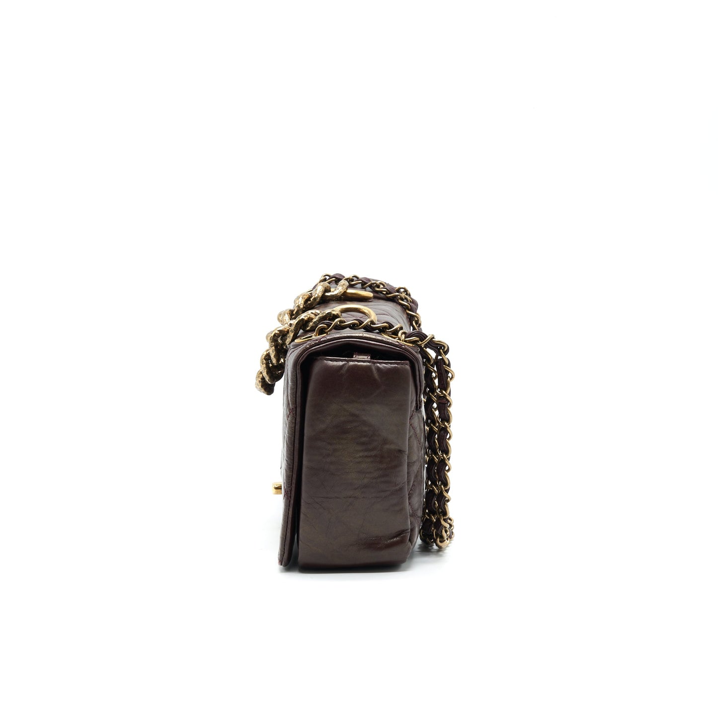 Chanel Calfskin Flap Bag with Chain Burgundy GHW