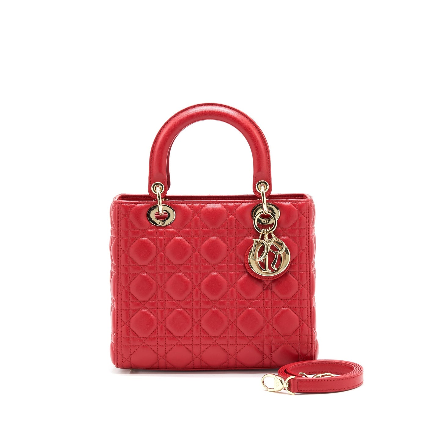 Luxury Dior Medium Lady Luxury Dior Tote Bag Red GHW