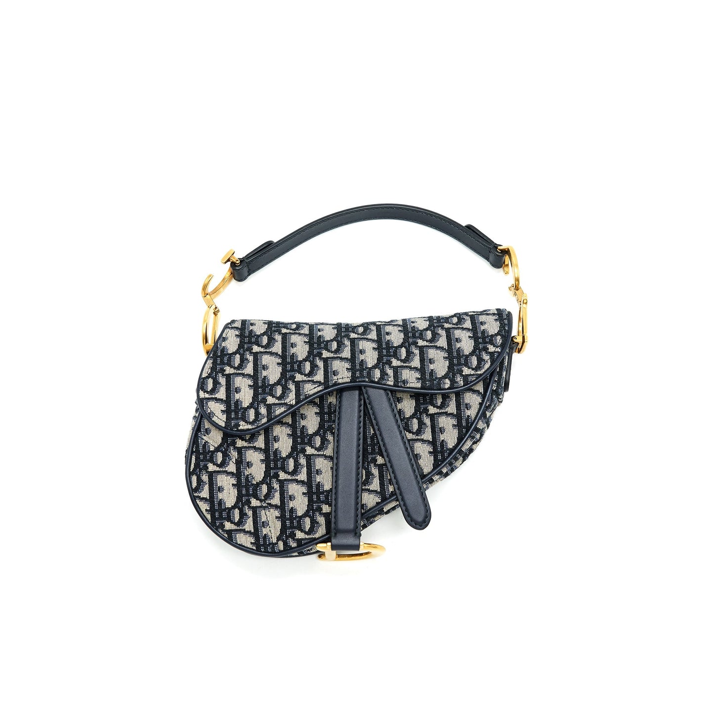 Luxury Dior MINI SADDLE BAG BLUE OBLIQUE