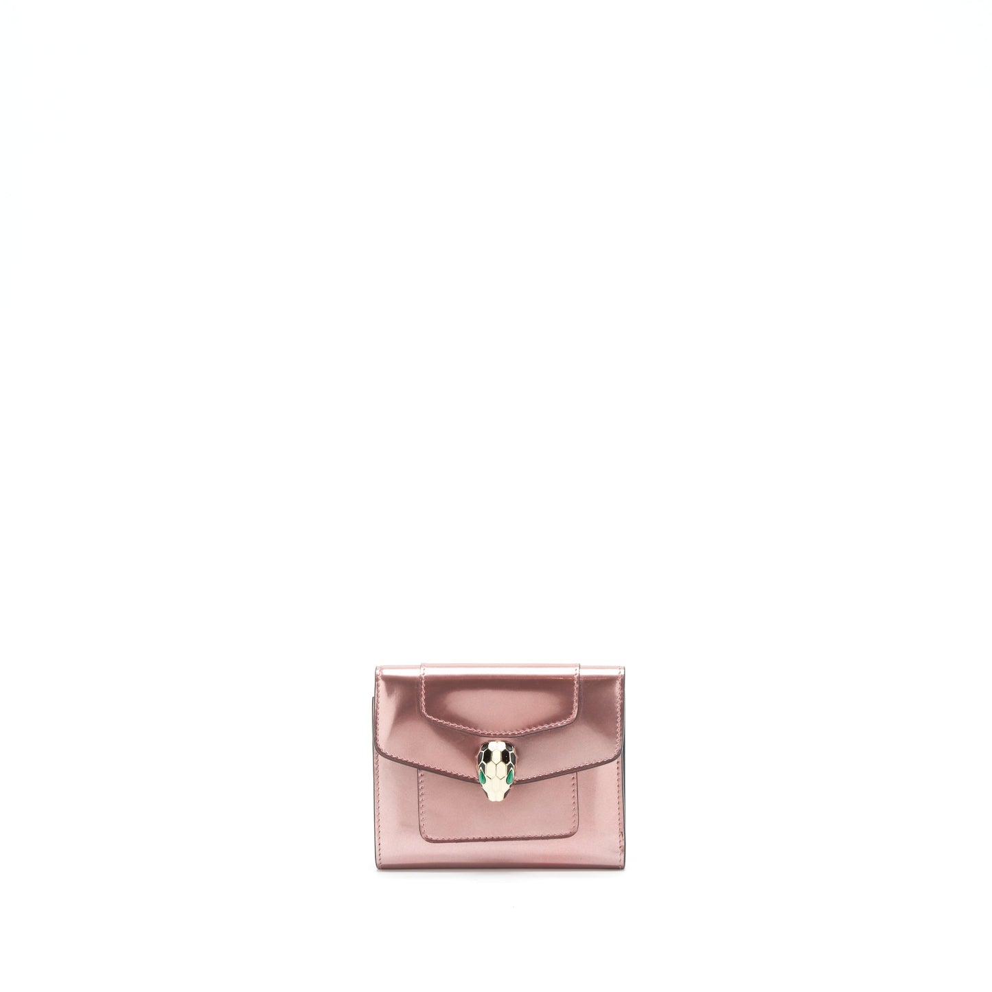 Bvlgari Serpenti Compact Wallet Patent Pink