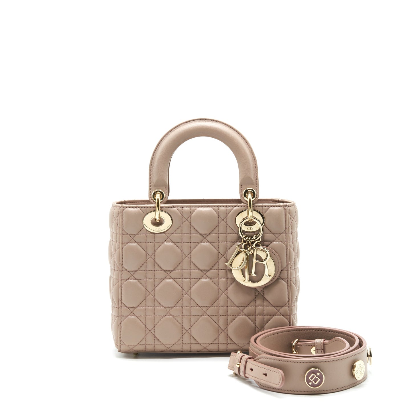 Luxury Dior Small Lady Luxury Dior Dark Beige LGHW