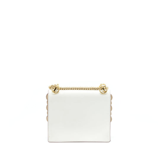 Fendi Kan I Bag White/Multicolour Gold And Silver Hardware