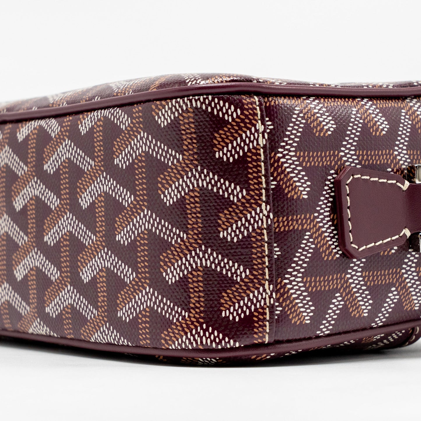 Goyard Cap-Vert PM Bag Goyardine Canvas/Cervon Calfskin Burgundy SHW