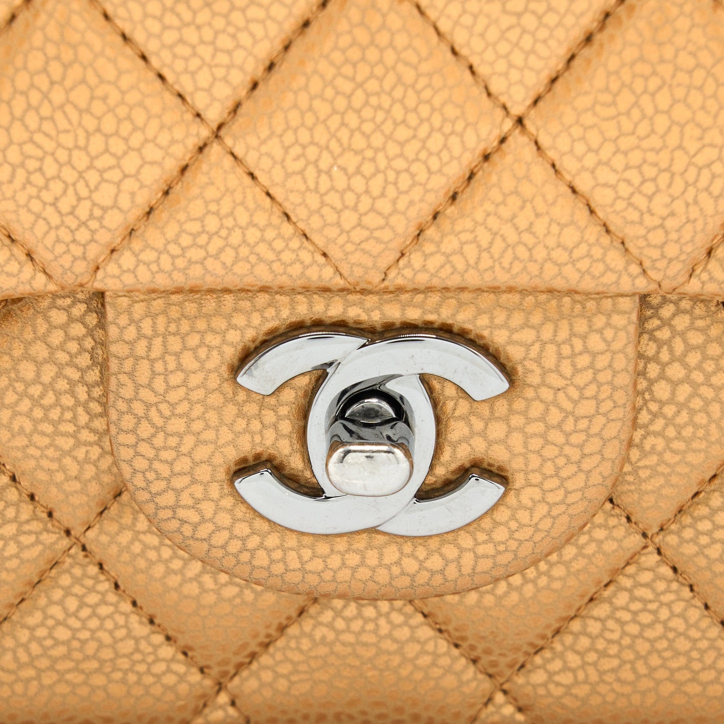 Chanel Medium Classic Double Flap Bag Caviar Metallic Iridescent Ruthenium Hardware