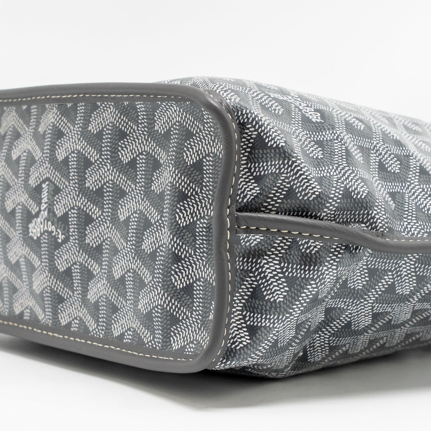 Goyard Mini Anjou Tote Bag Goyardine Canvas Grey SHW