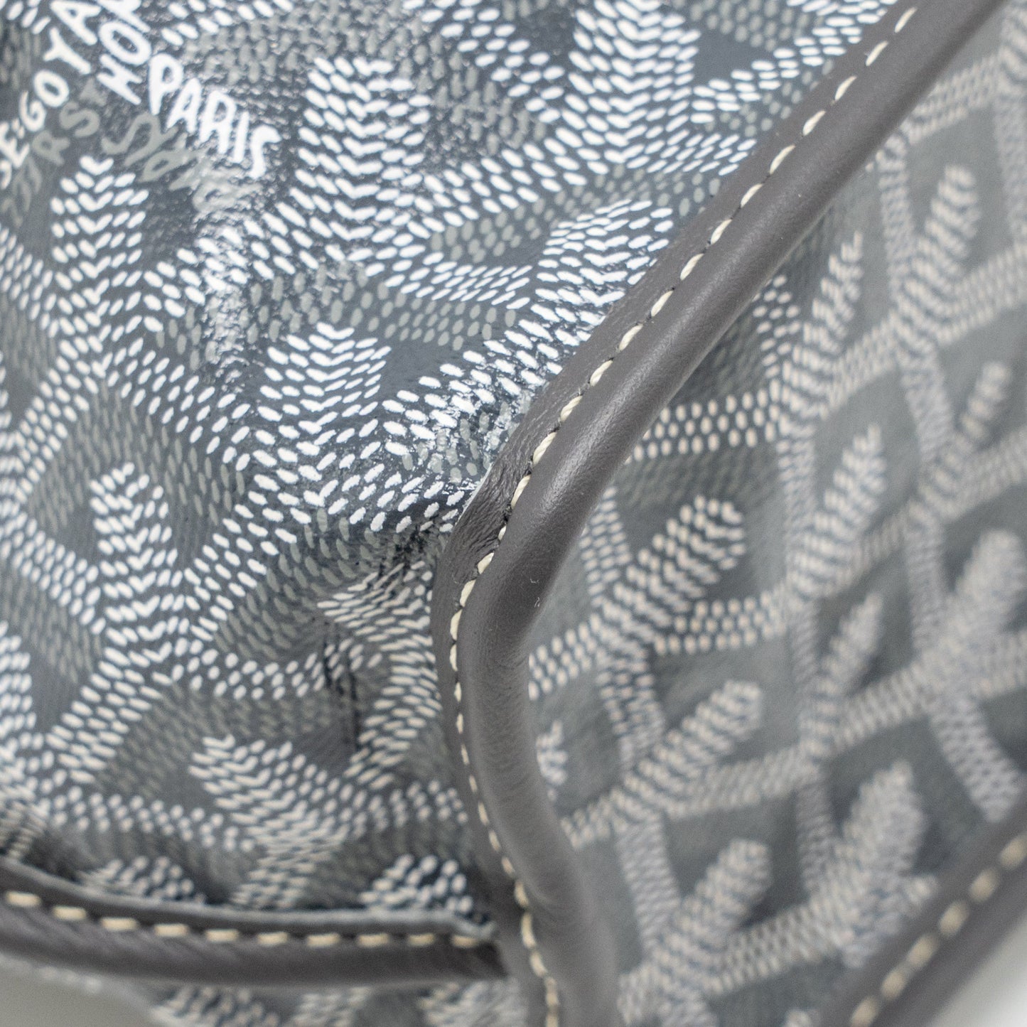 Goyard Mini Anjou Tote Bag Goyardine Canvas Grey SHW