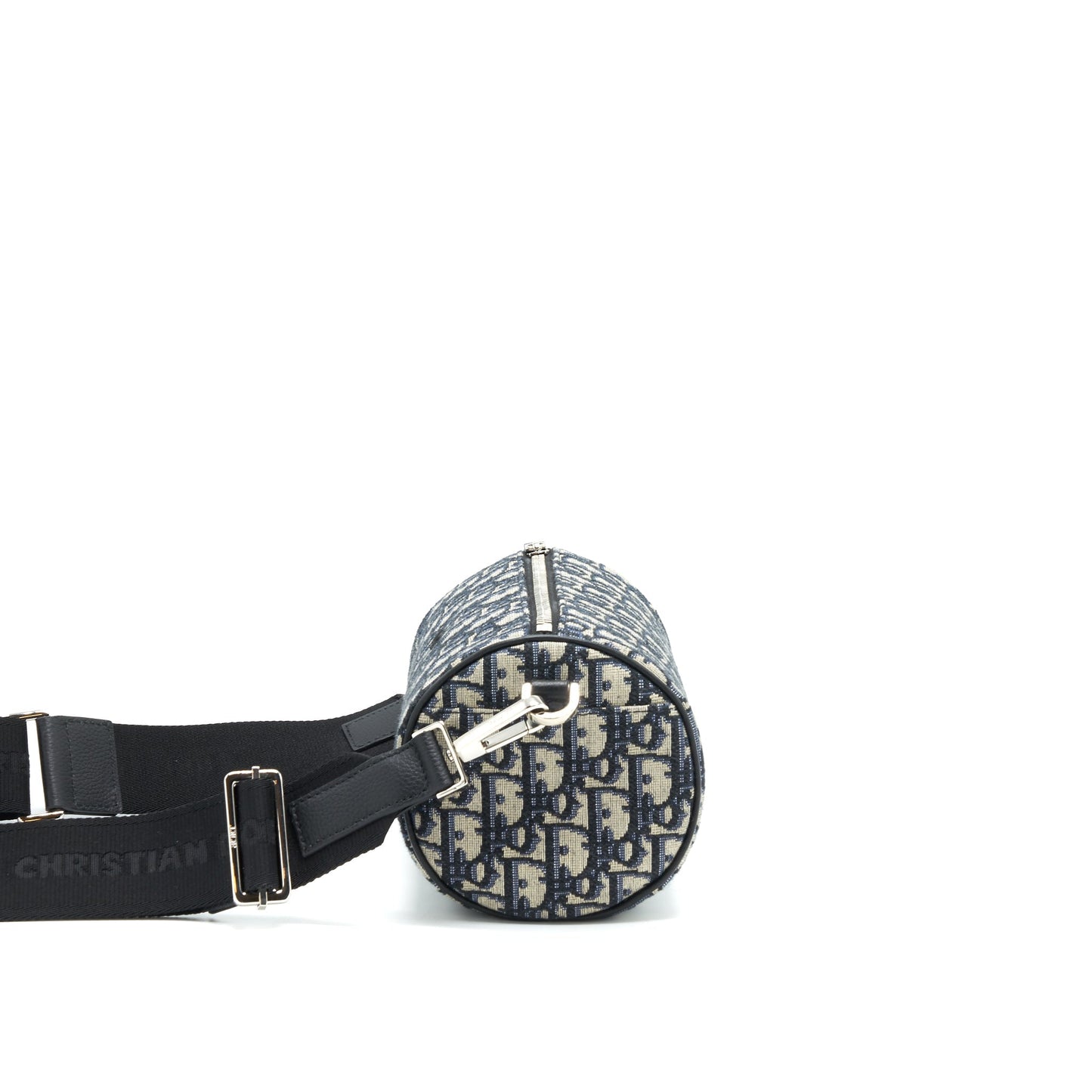 Luxury Dior Blue Oblique Messenger Roller Bag