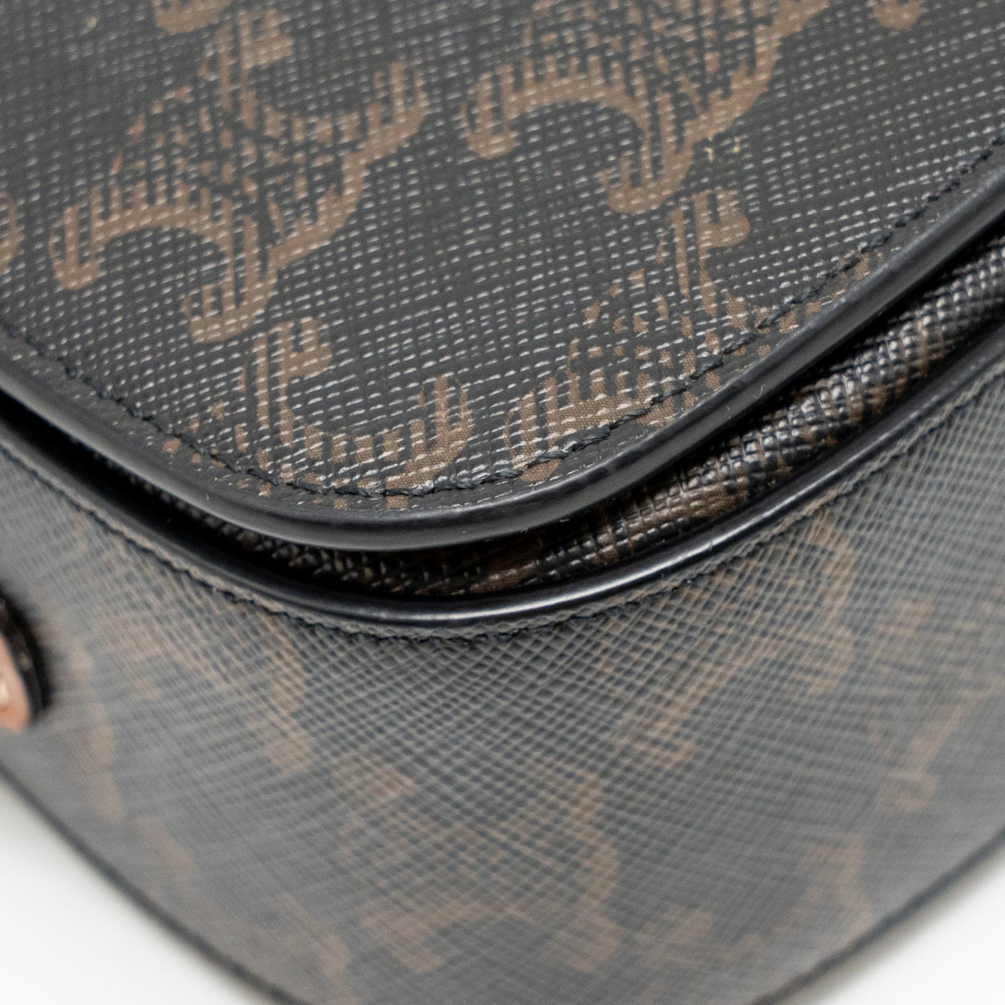 Celine Clutch On Strap Tabou Triomphe Canvas/Calfskin Tan GHW