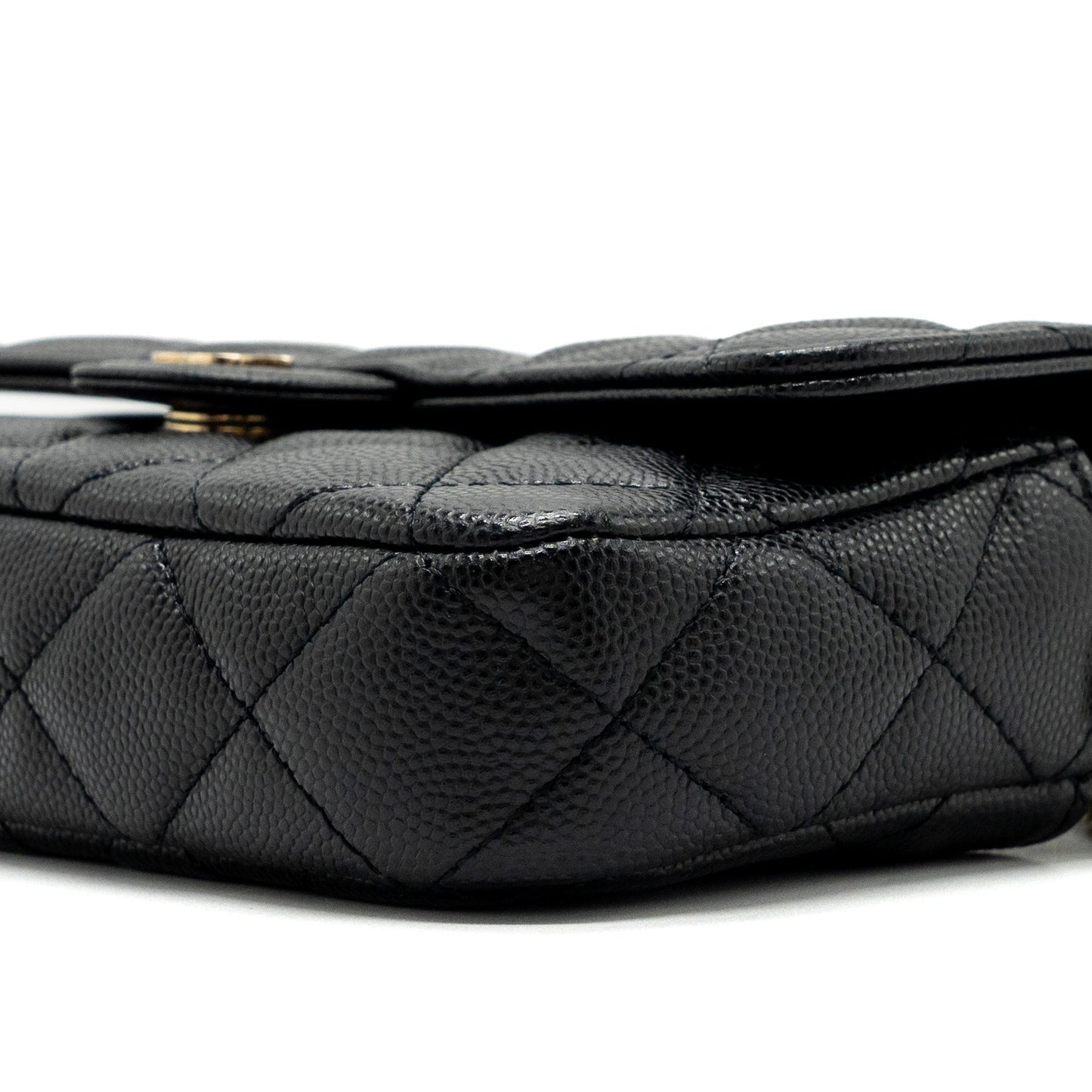 chanel double pocket wallet on chain caviar black LGHW (microchip)