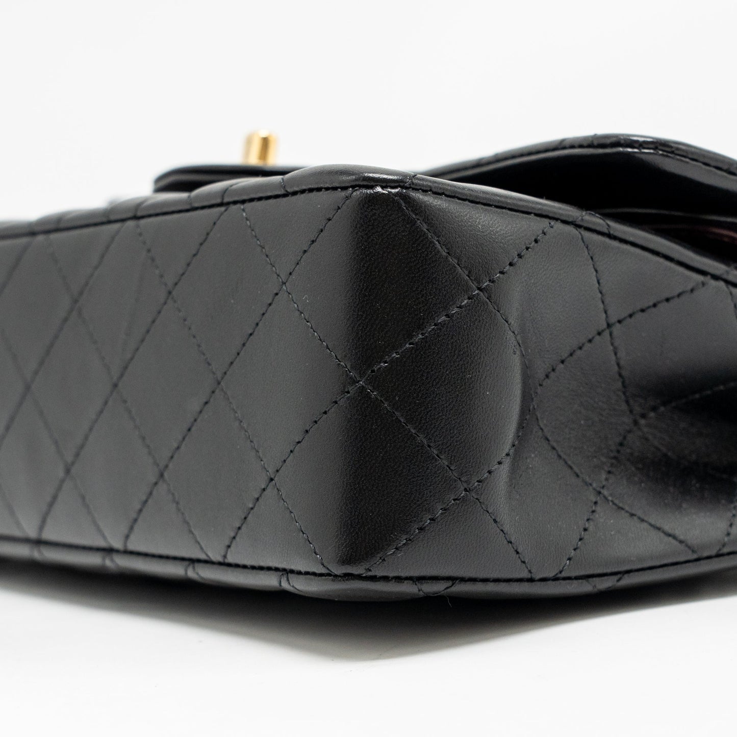 Chanel Small Classic Double Flap Bag Lambskin Black LGHW (Microchip)