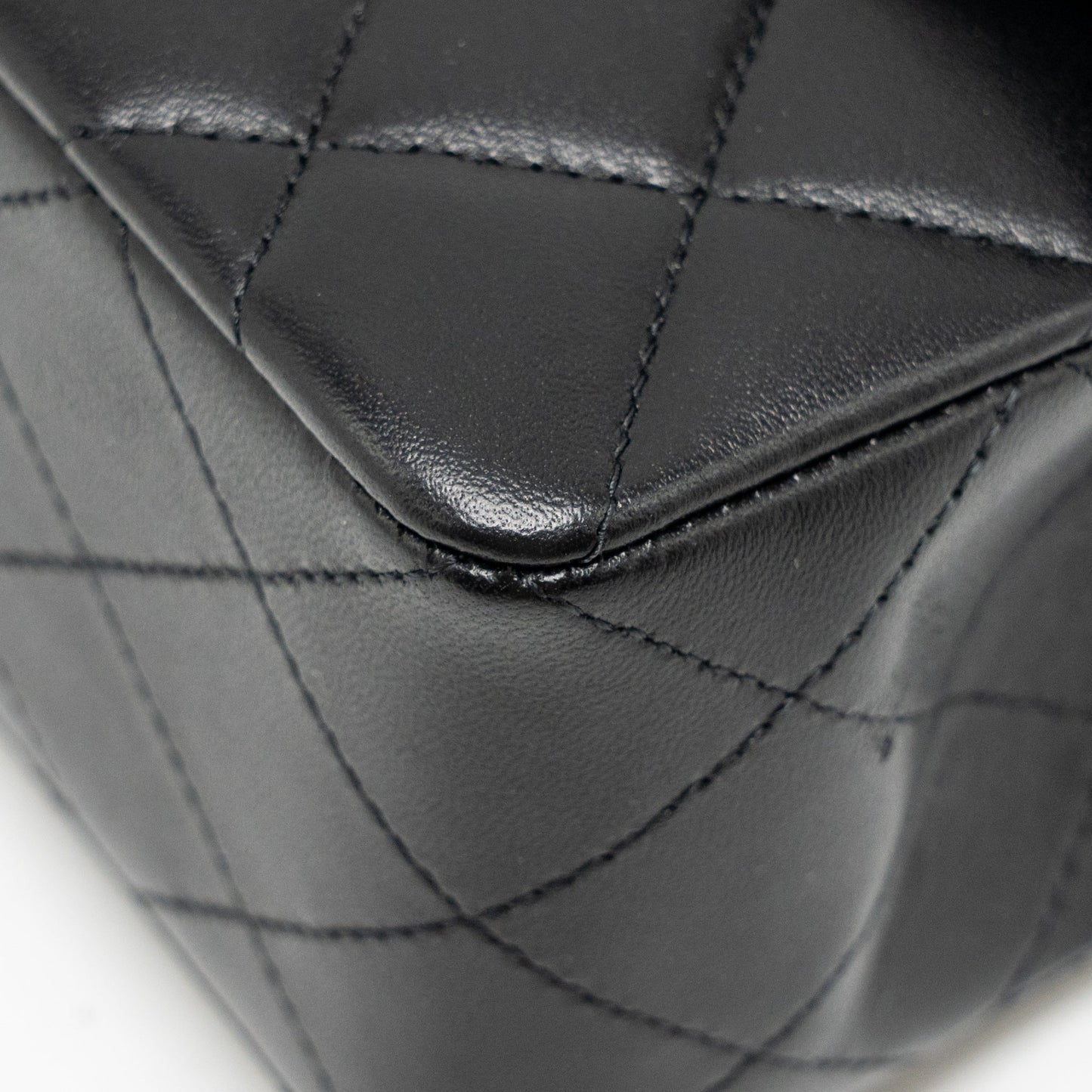 Chanel Small Classic Double Flap Bag Lambskin Black LGHW (Microchip)