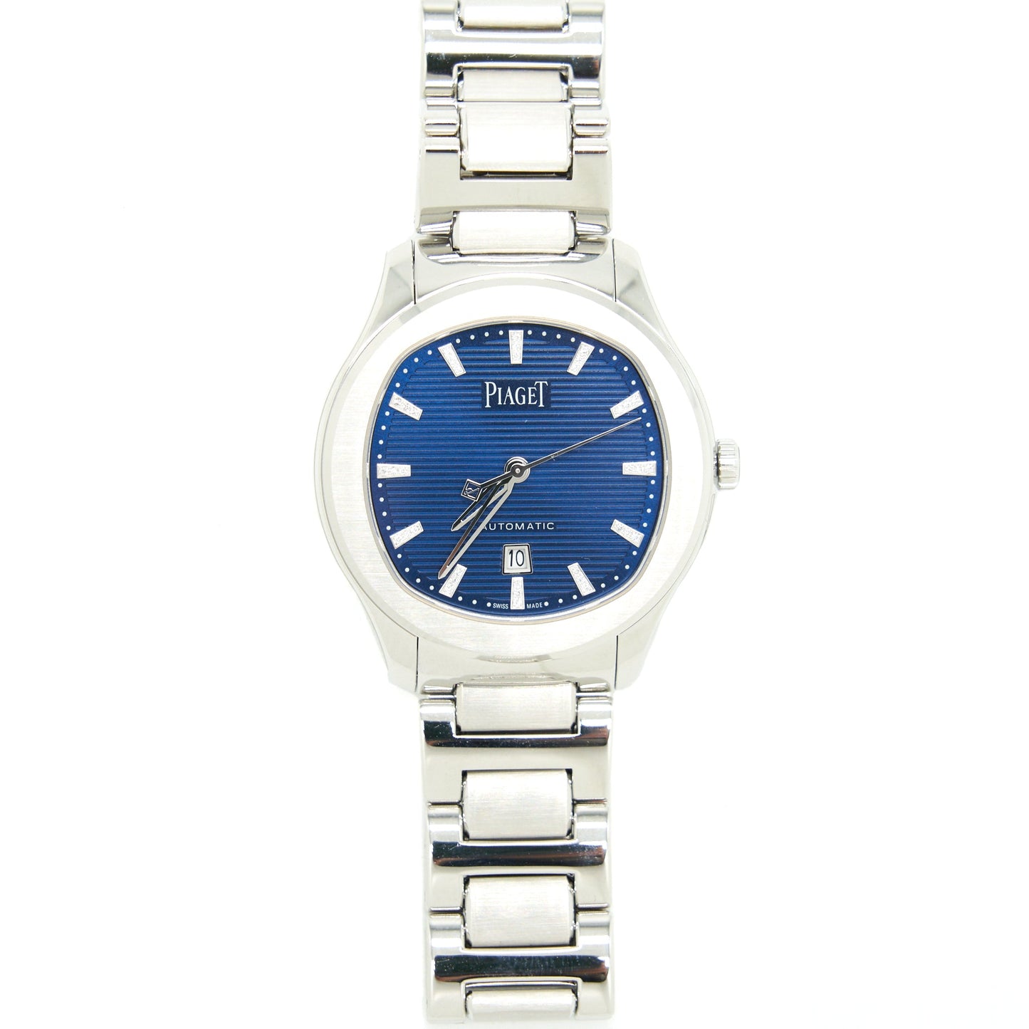 Piaget Polo Date steel Watch 36mm Blue Dial Model G0A46018