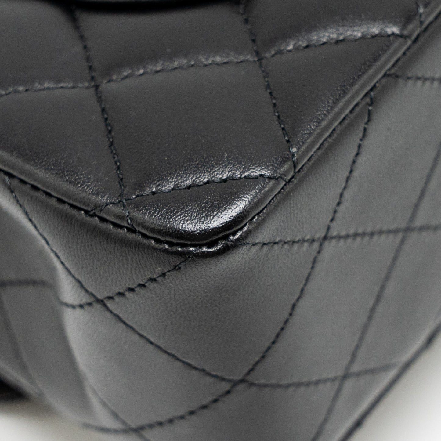 Chanel Small Classic Double Flap Bag Lambskin Black LGHW (Microchip)