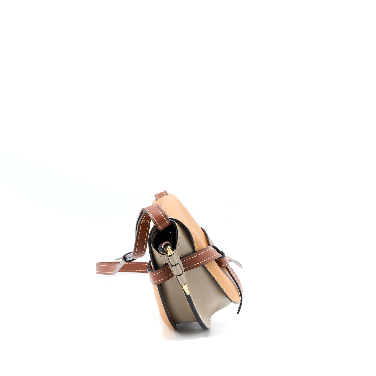 Loewe Gate Bag Soft Calfskin Amber/Light Grey/Rust GHW