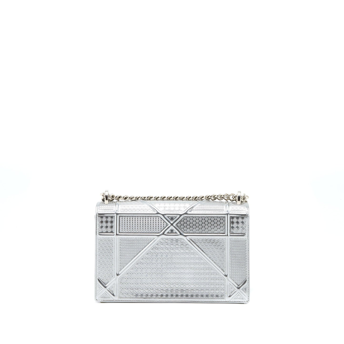 Luxury Dior Medium Luxury Diorma Bag In Metallic Silver SHW