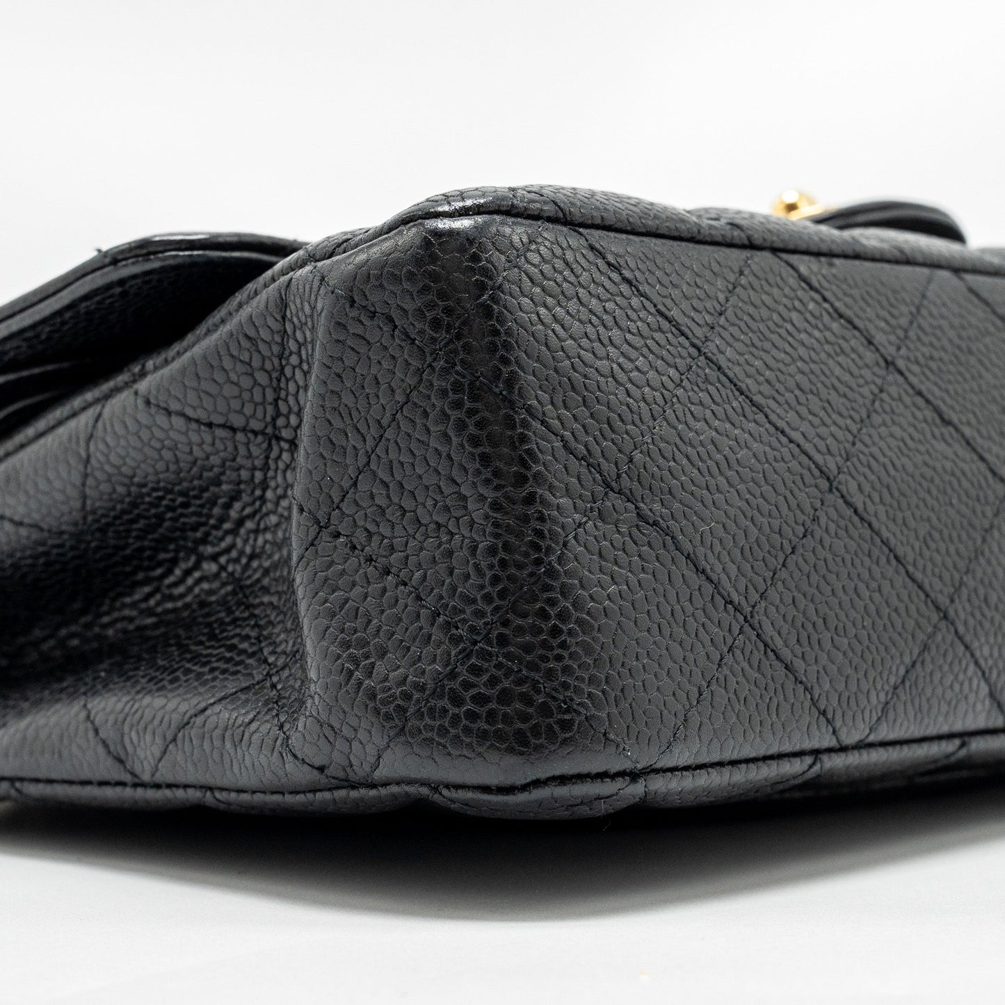 Chanel Medium classic double flap bag caviar Black GHW