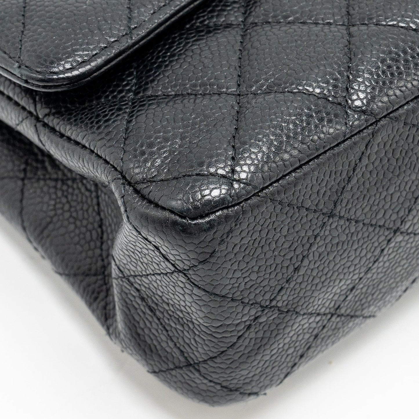 Chanel Medium classic double flap bag caviar Black GHW