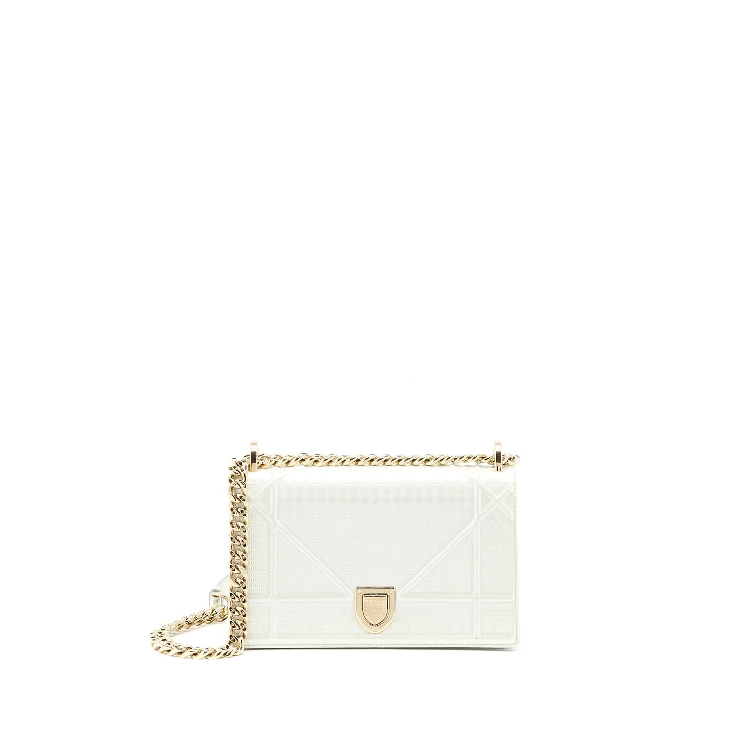 Luxury Dior Small Luxury Diorma Metallic White LGHW