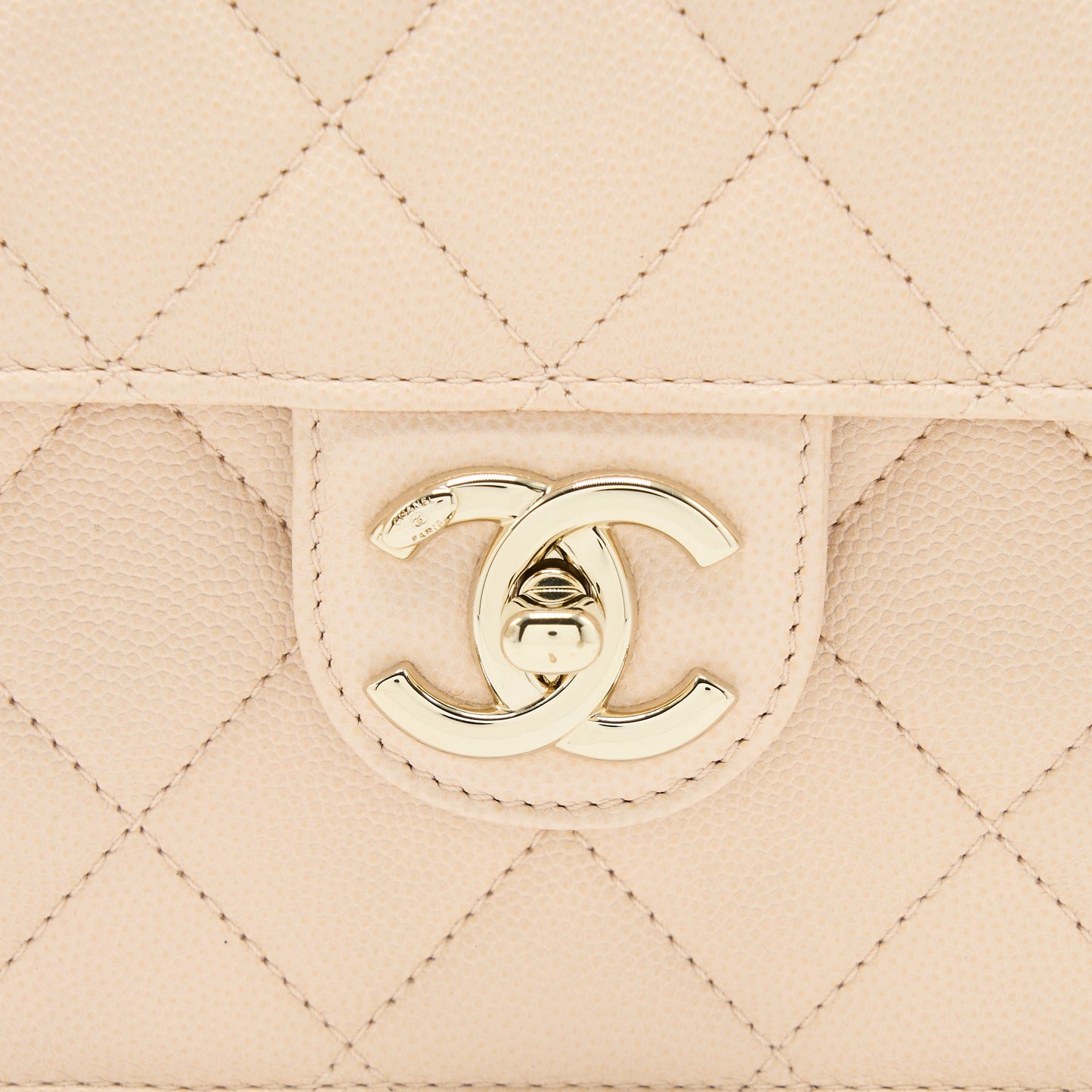 Chanel 21K Crossbody Bag Caviar Light Beige LGHW (Microchip)
