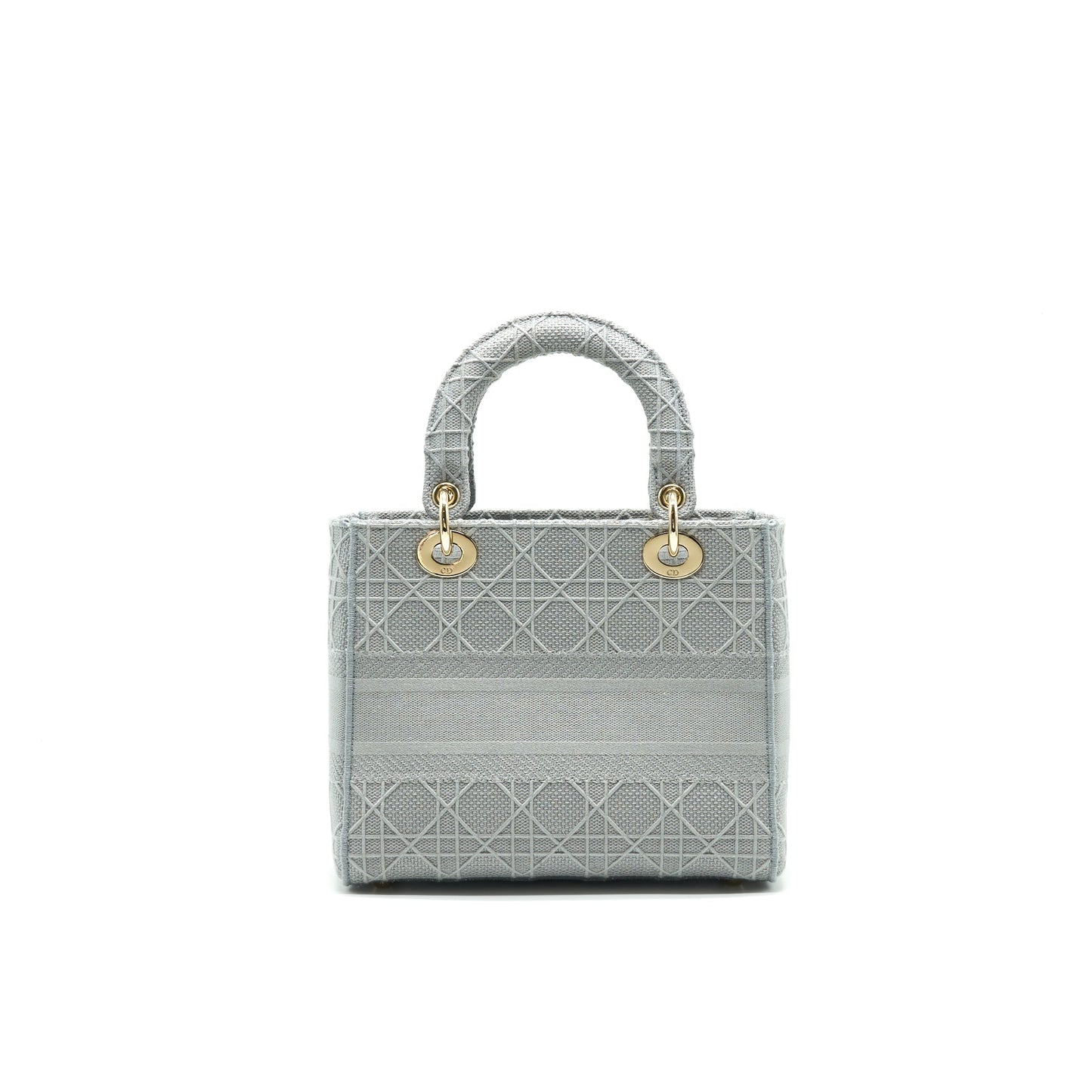 Christian Luxury Dior Cannage Canvas Medium Lady Luxury Dior Grey
