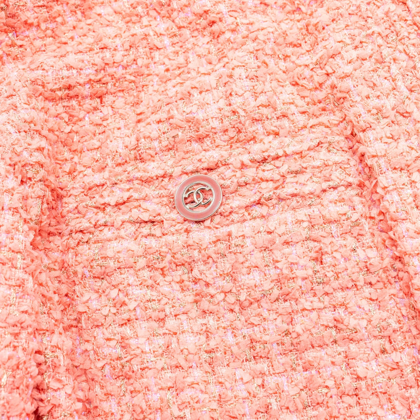 Chanel Size 36 20P Tweed Jacket Pink/Gold