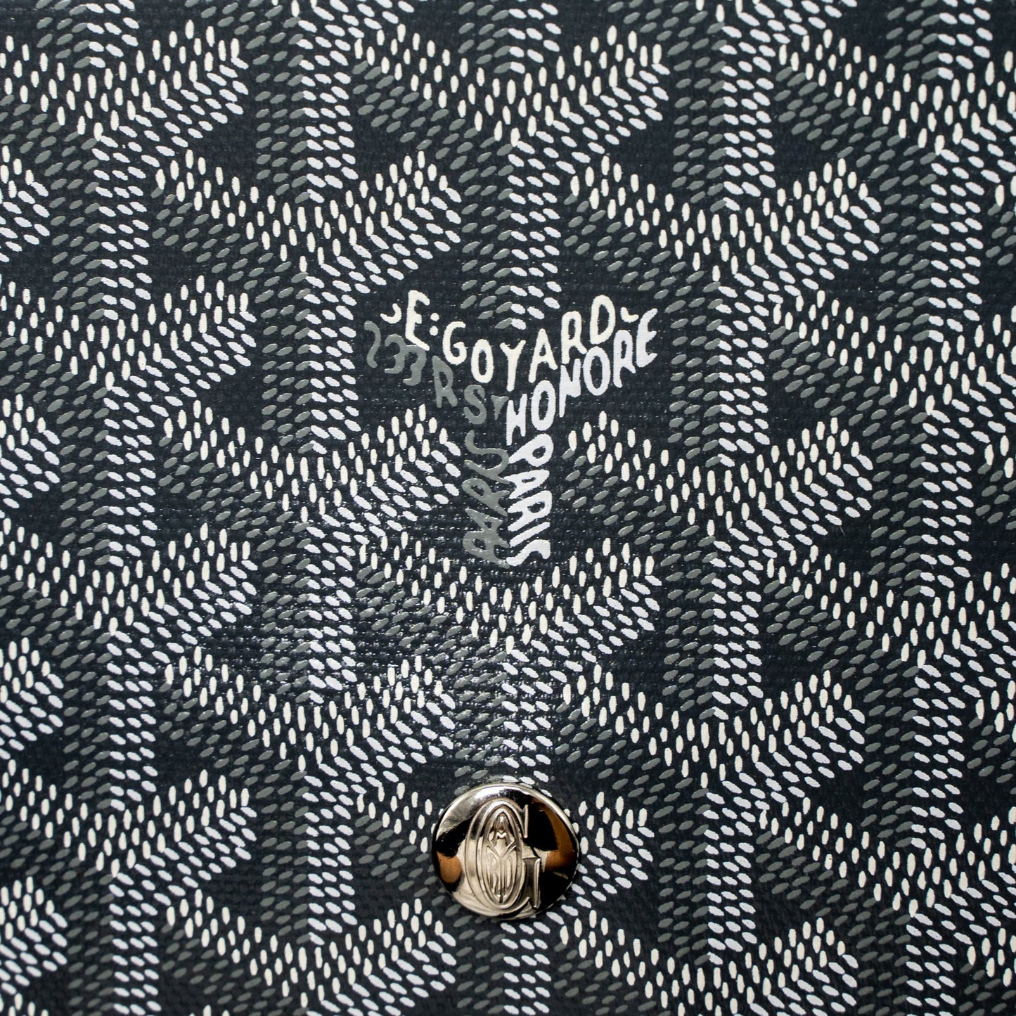 Goyard Plumet Pocket Wallet Goyardine Canvas/Chevroches Calfskin Grey SHW