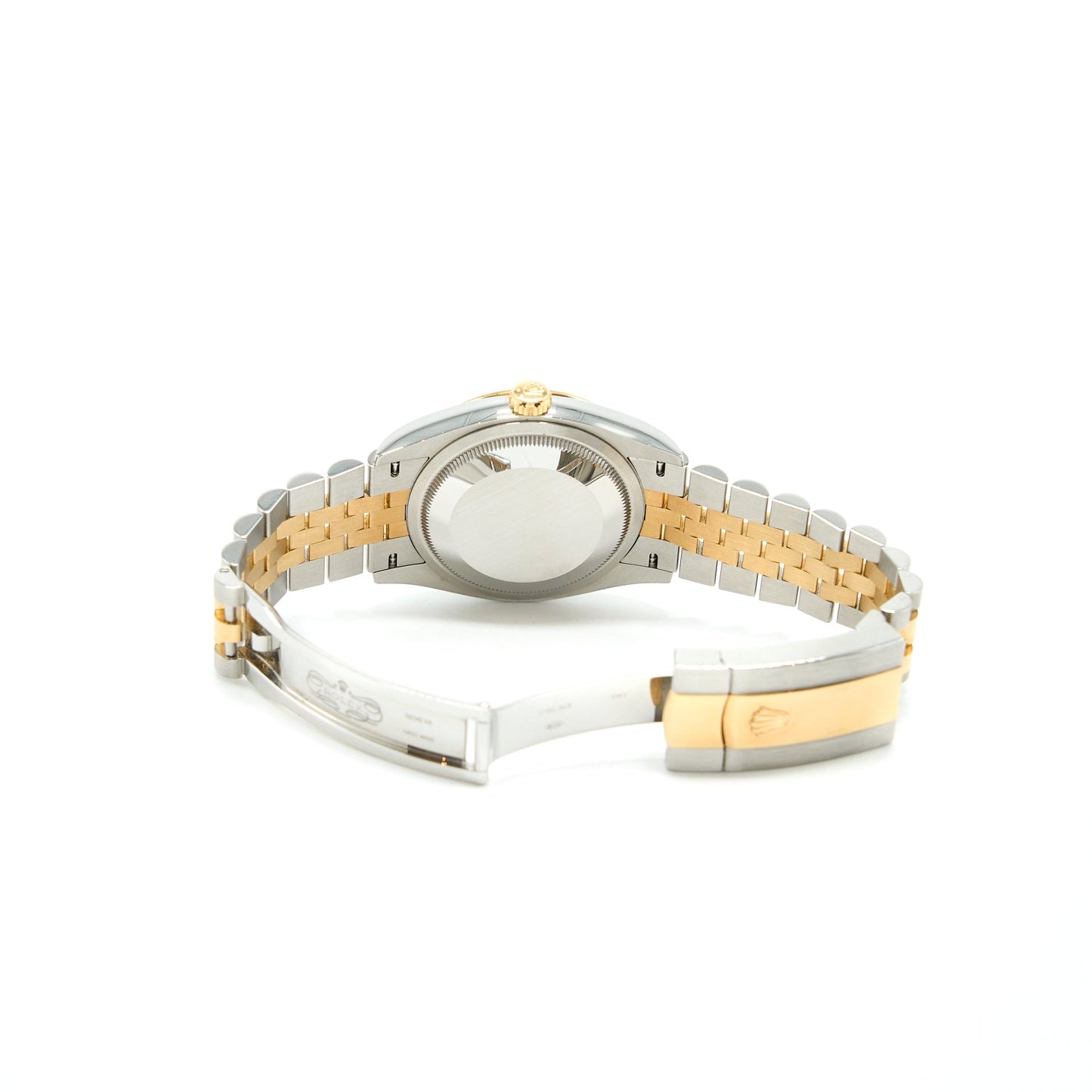 Rolex Datejust 36MM Oyster Steel Yellow Gold Black Dial with Diamonds Jubilee Bracelet M126233-0021