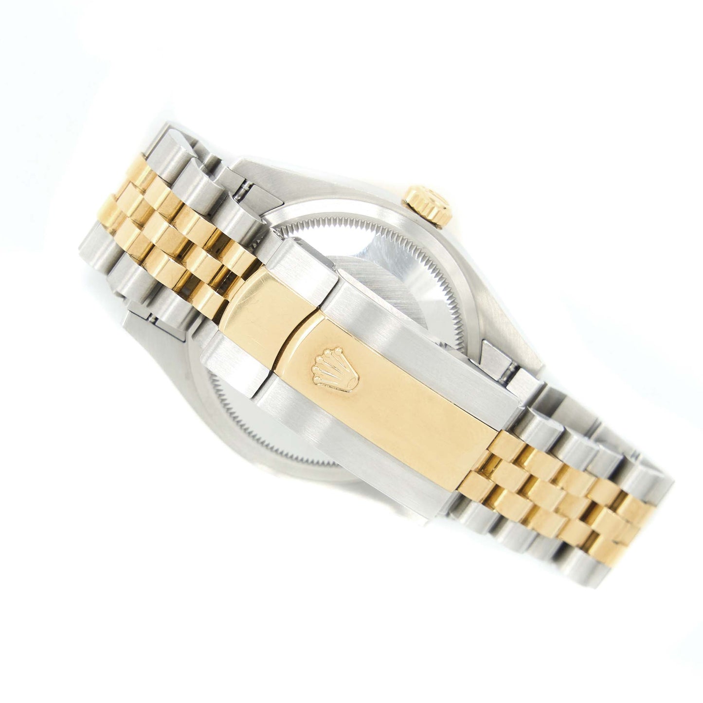 Rolex Datejust 36MM Oyster Steel Yellow Gold Black Dial with Diamonds Jubilee Bracelet M126233-0021