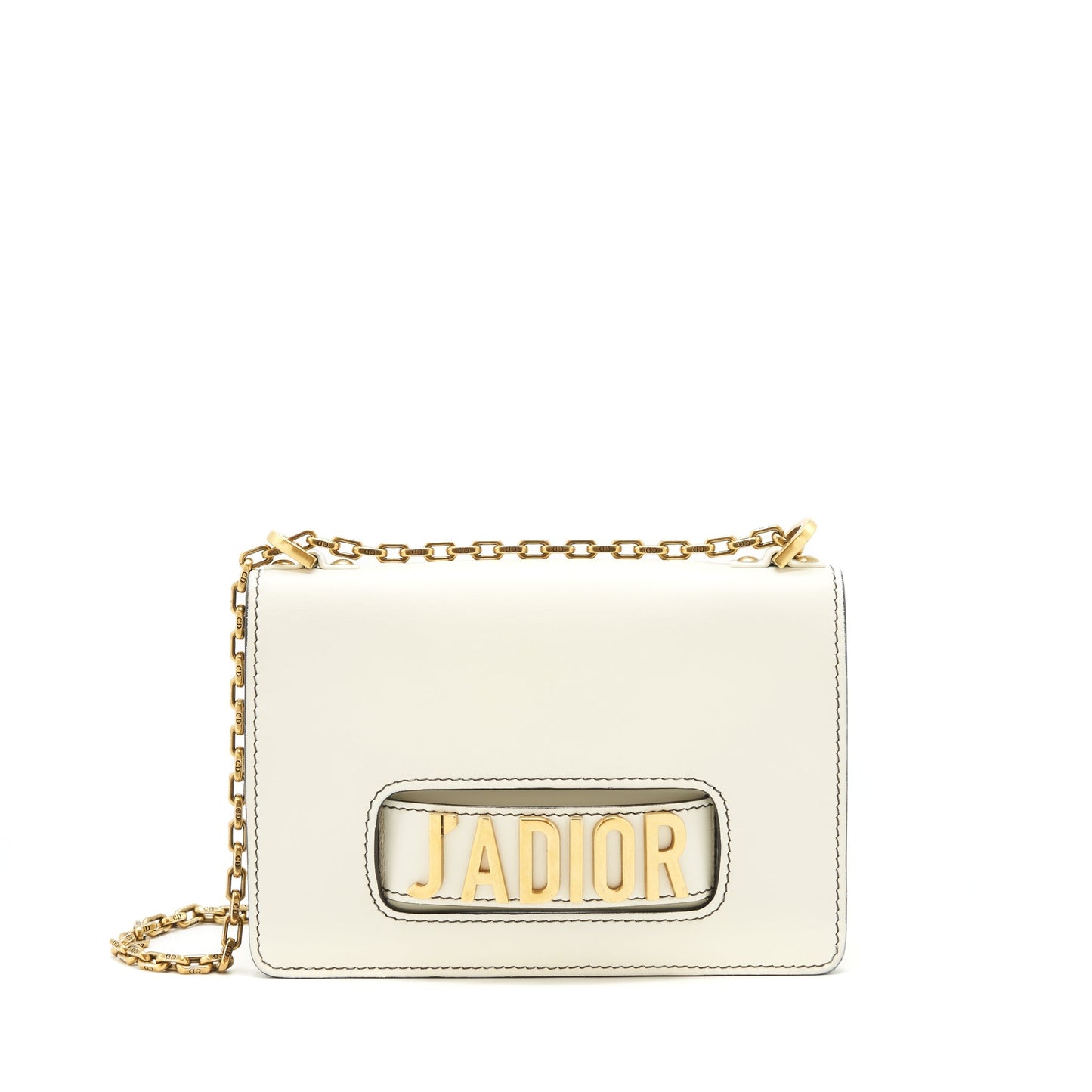 Luxury Dior J'aLuxury Dior Flap Bag Chain Bag Clutch White GHW