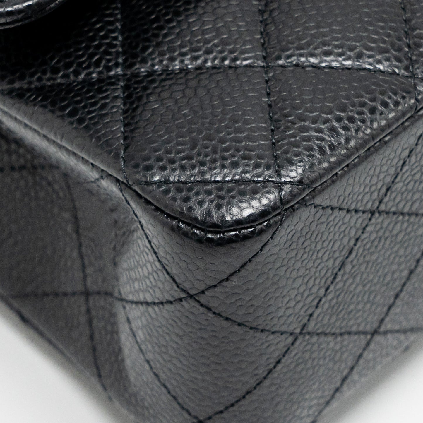 Chanel Medium Classic Double Flap Bag Caviar Black GHW (Microchip)
