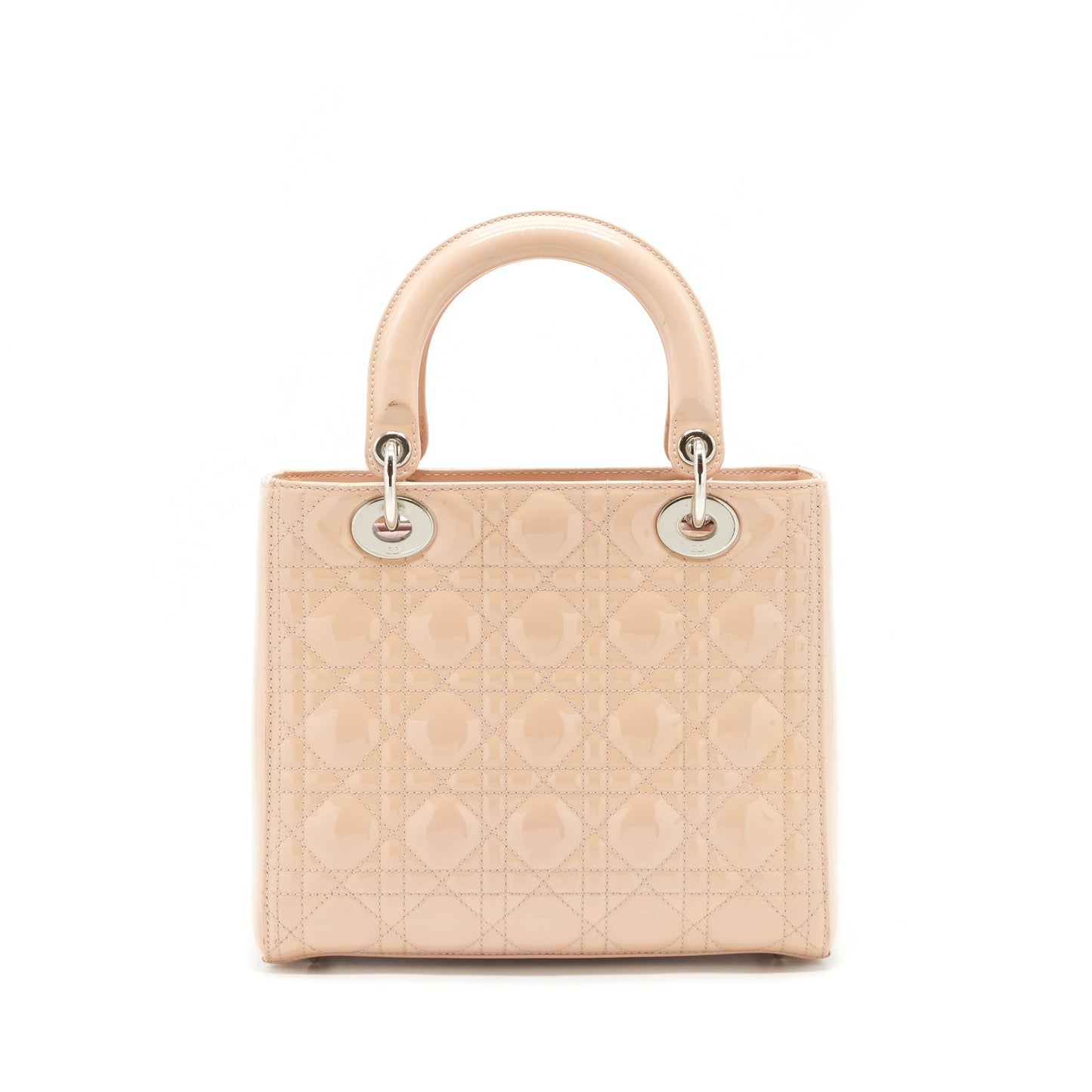 Luxury Dior Medium Lady Luxury Dior Bag Patent Light Pink SHW
