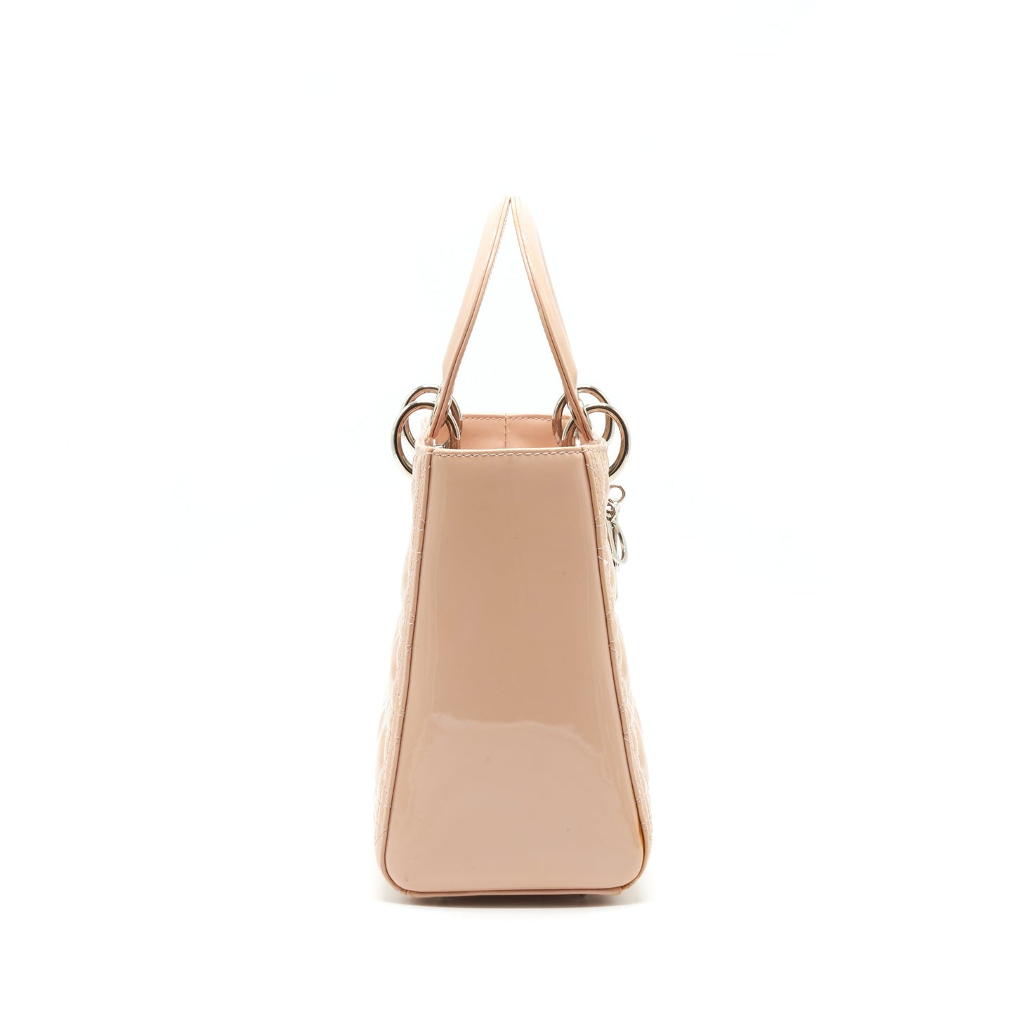 Luxury Dior Medium Lady Luxury Dior Bag Patent Light Pink SHW