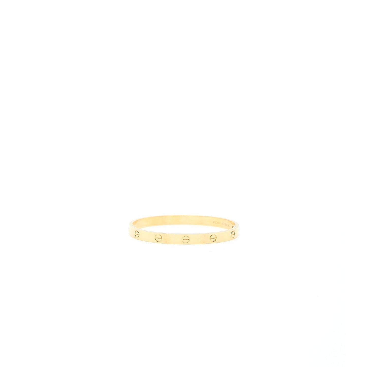 Cartier Size 18 Love Bracelet Yellow Gold