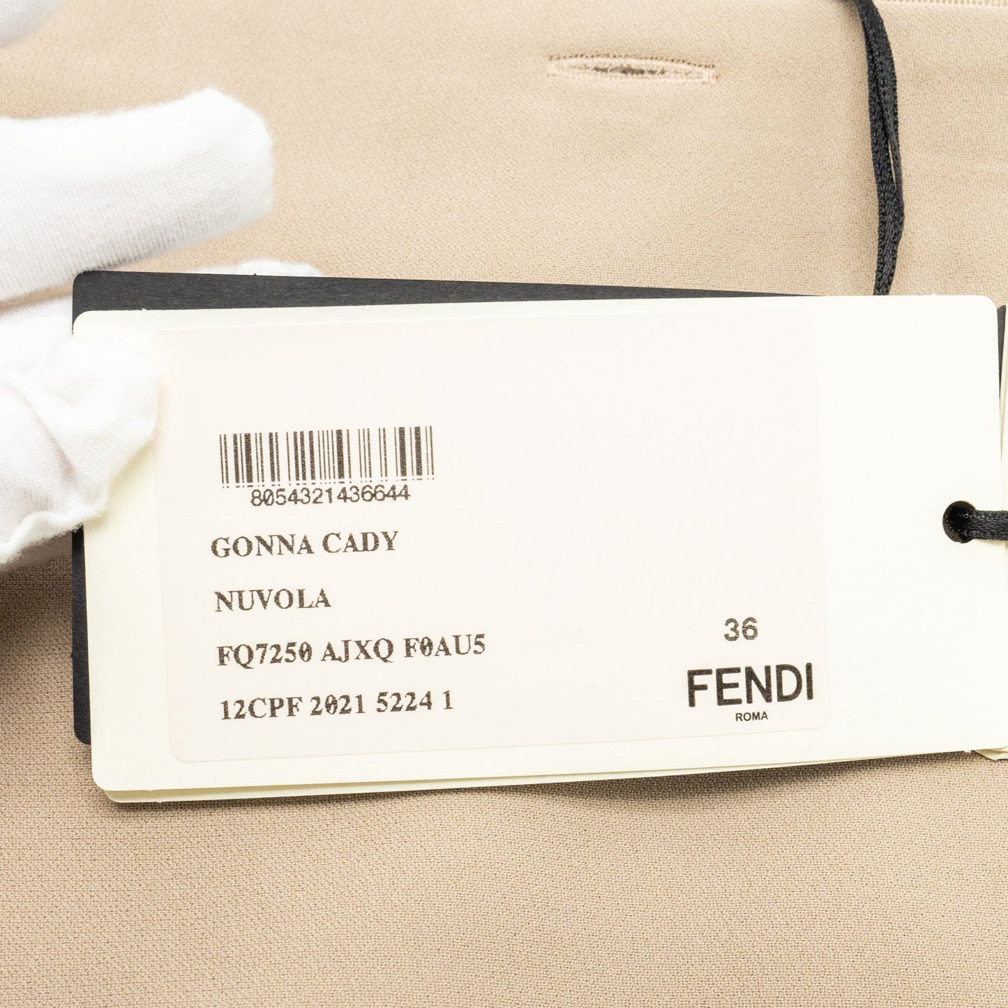Fendi size 36 skirt silk beige
