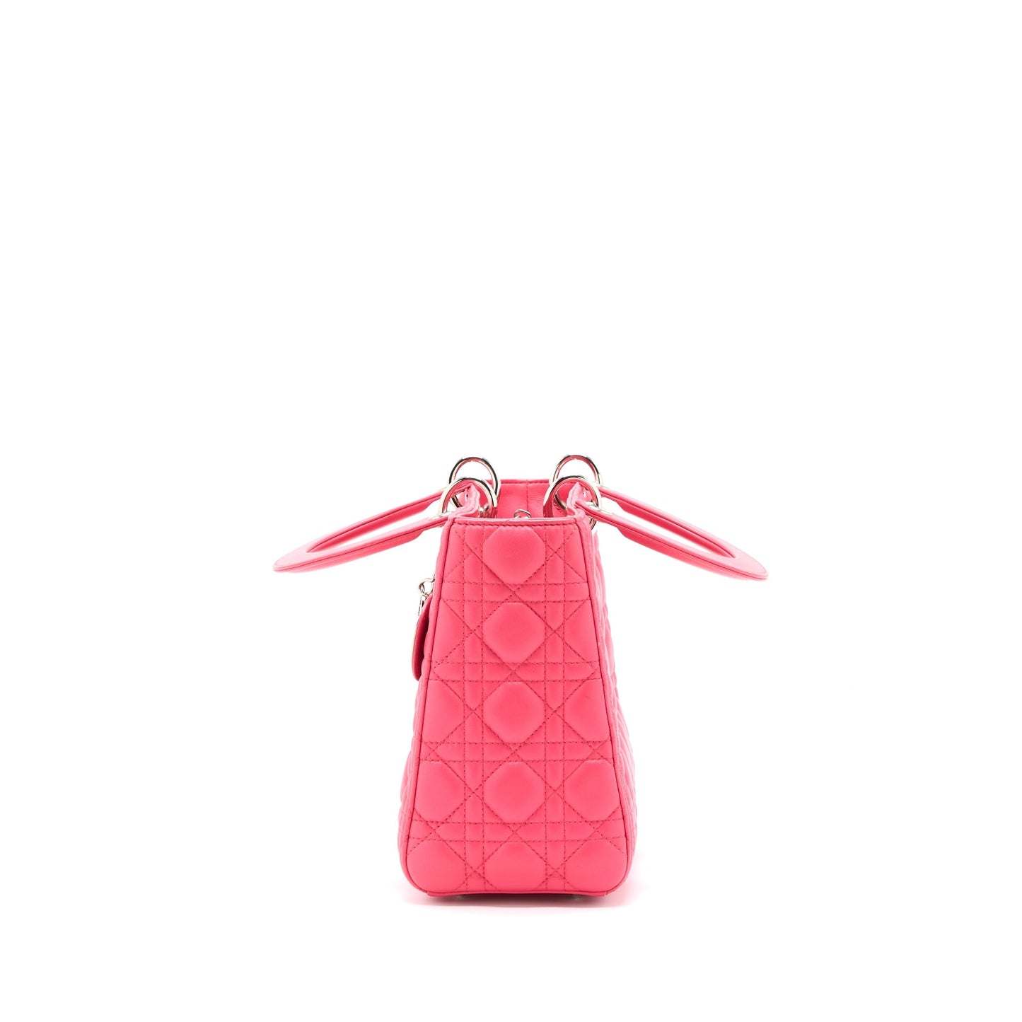 Luxury Dior Medium Lady Luxury Dior Lambskin Pink SHW