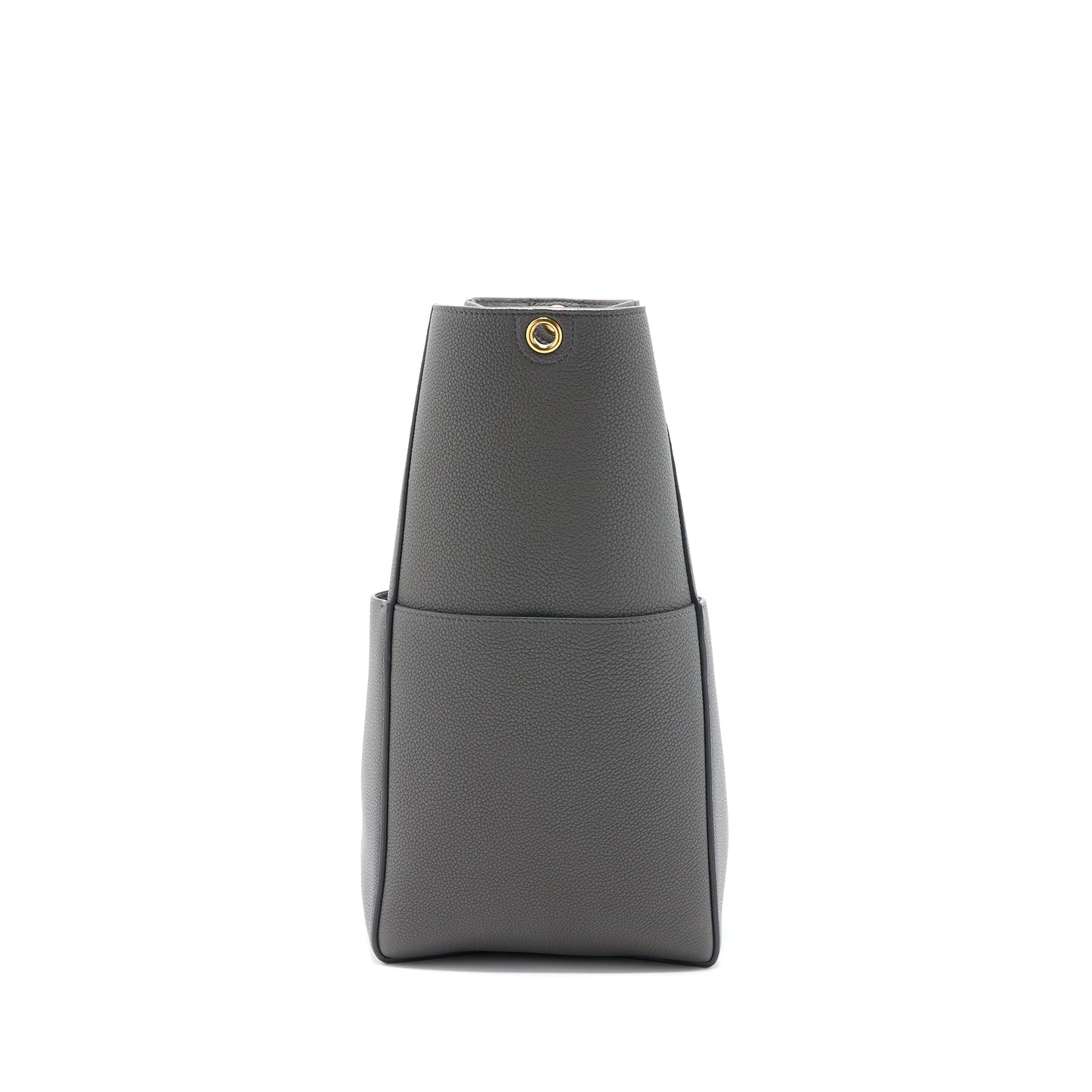 Celine Sangle Bucket Bag Grained Calfskin Grey GHW
