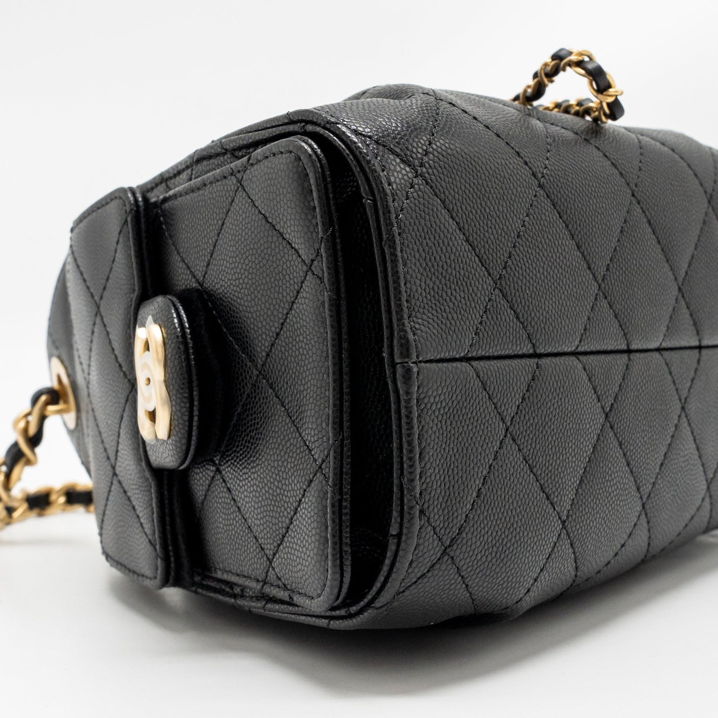 Chanel mini 25 bag caviar Black GHW (Microchip)