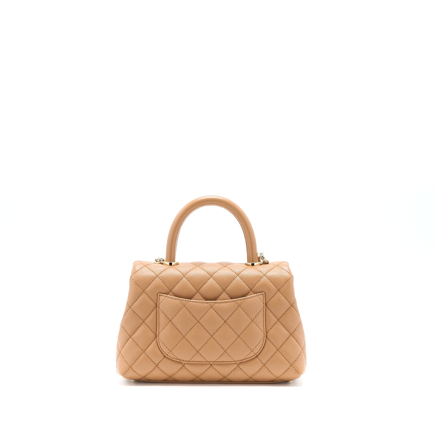 Chanel Small Coco Handle Caviar Brown GHW