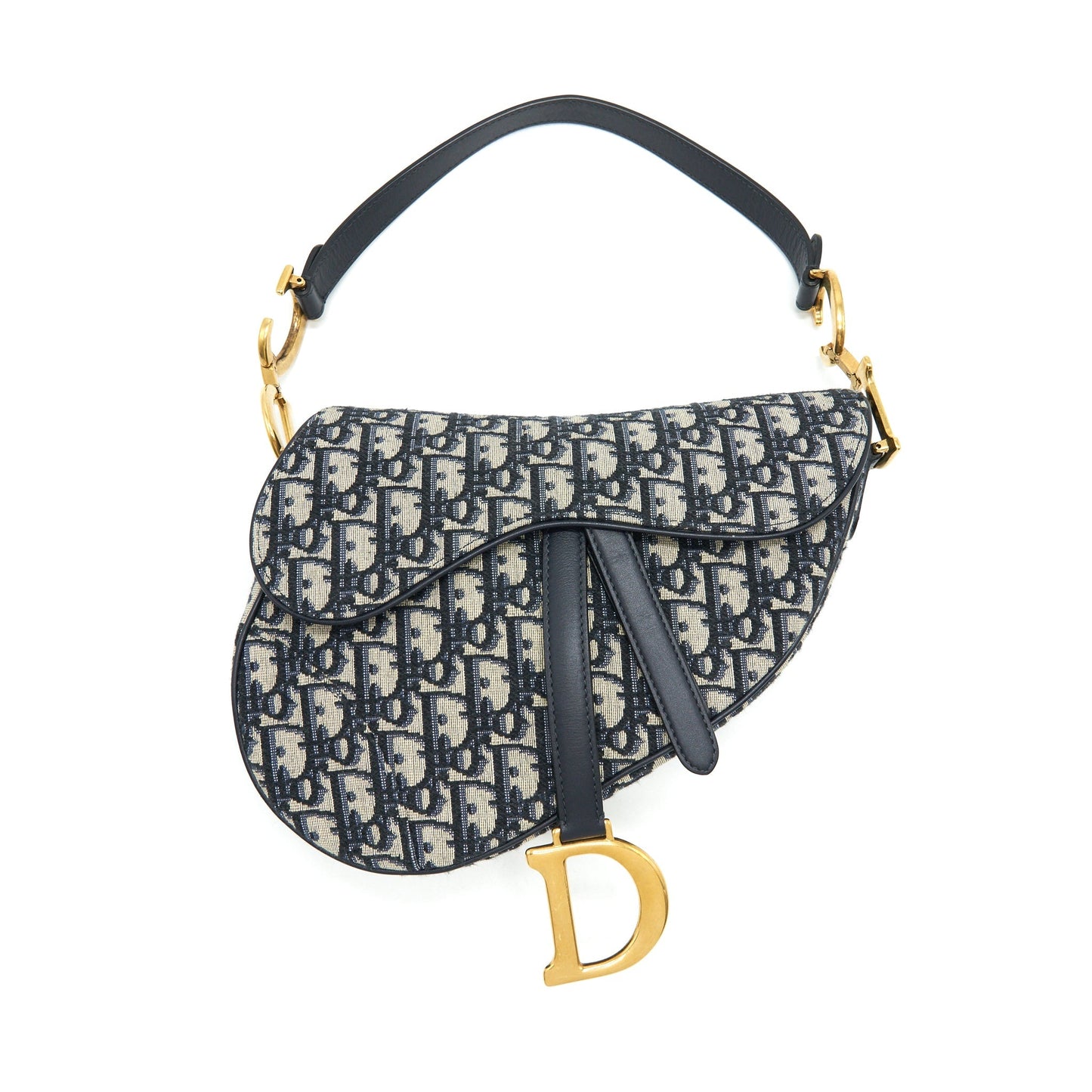 Christian Luxury Dior Oblique Medium Saddle Bag